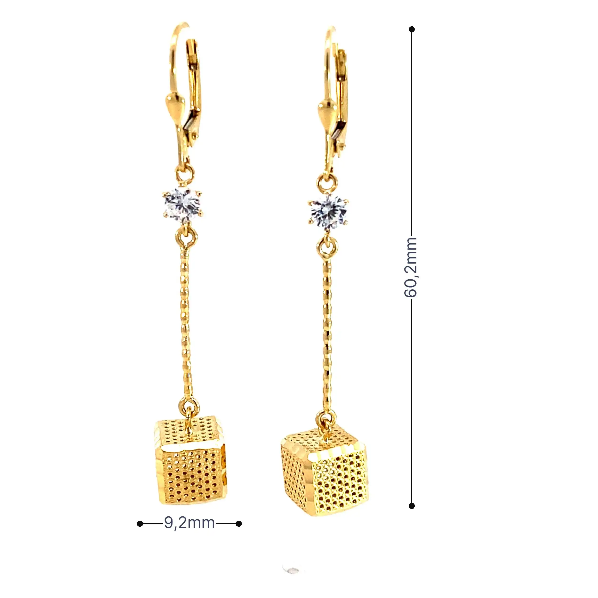 Ohrhänger Gelbgold mit Zirkonia