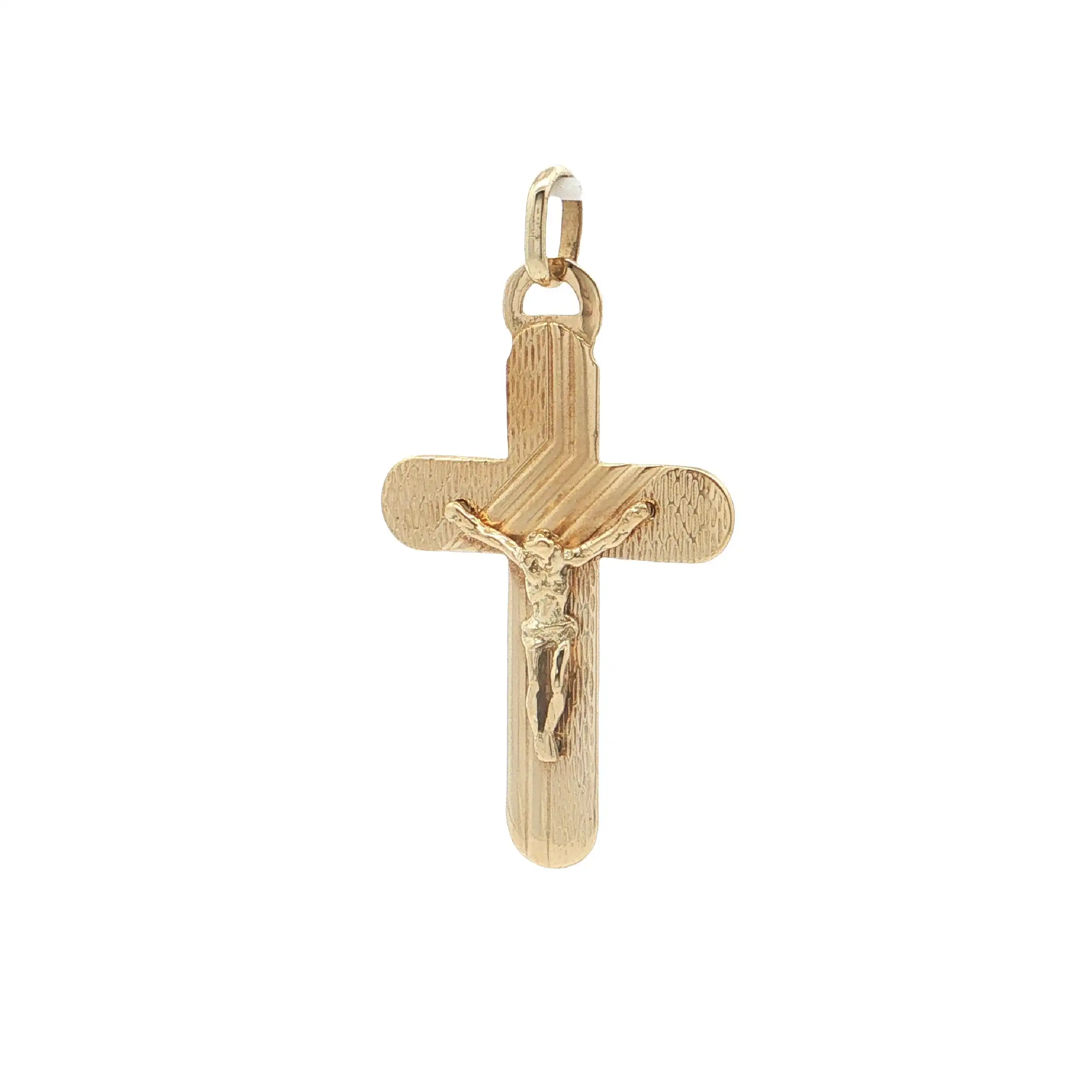 Kreuzanhänger Gelbgold