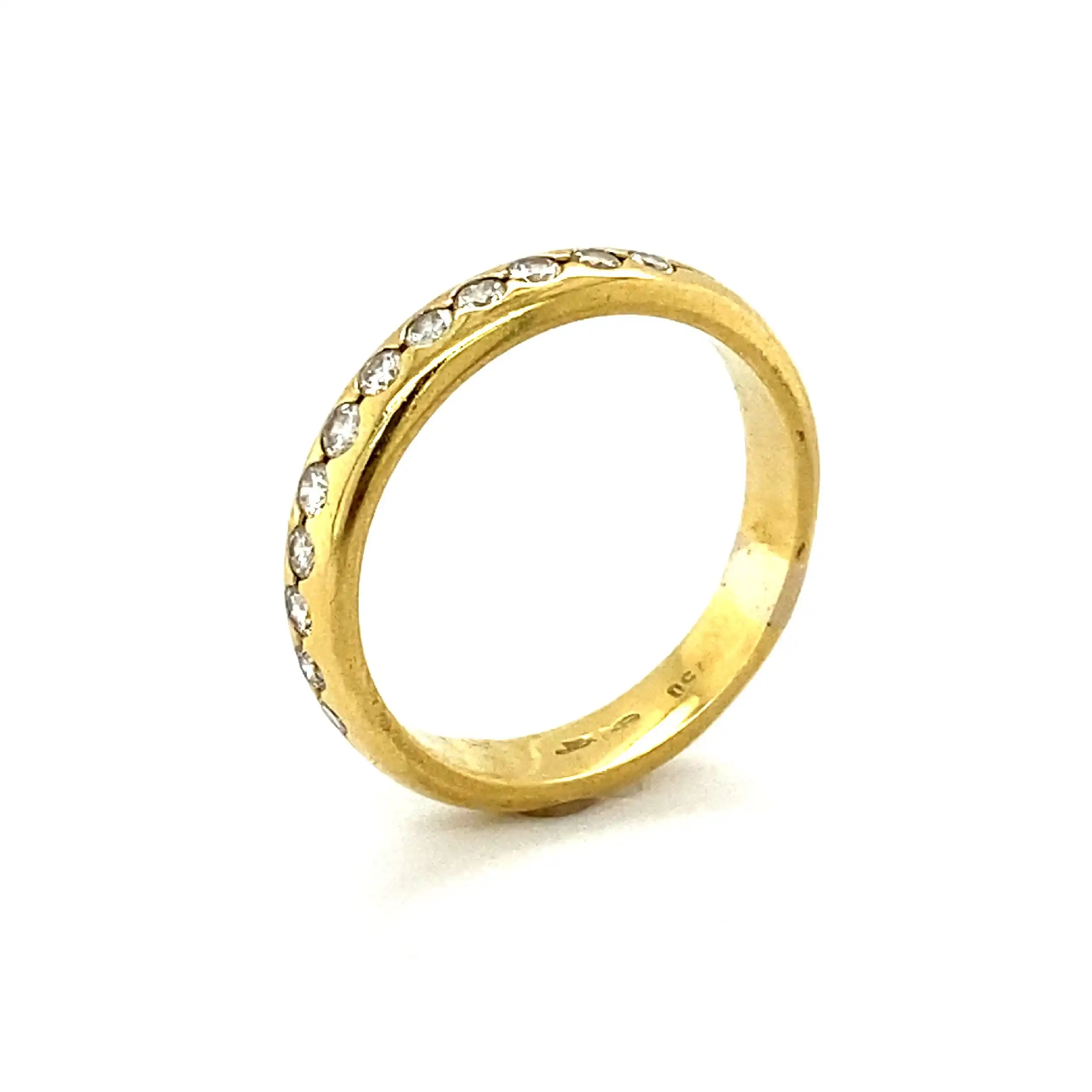 Halbmemoryring Gelbgold mit Brillanten Halbmemoryring Gelbgold mit Brillanten