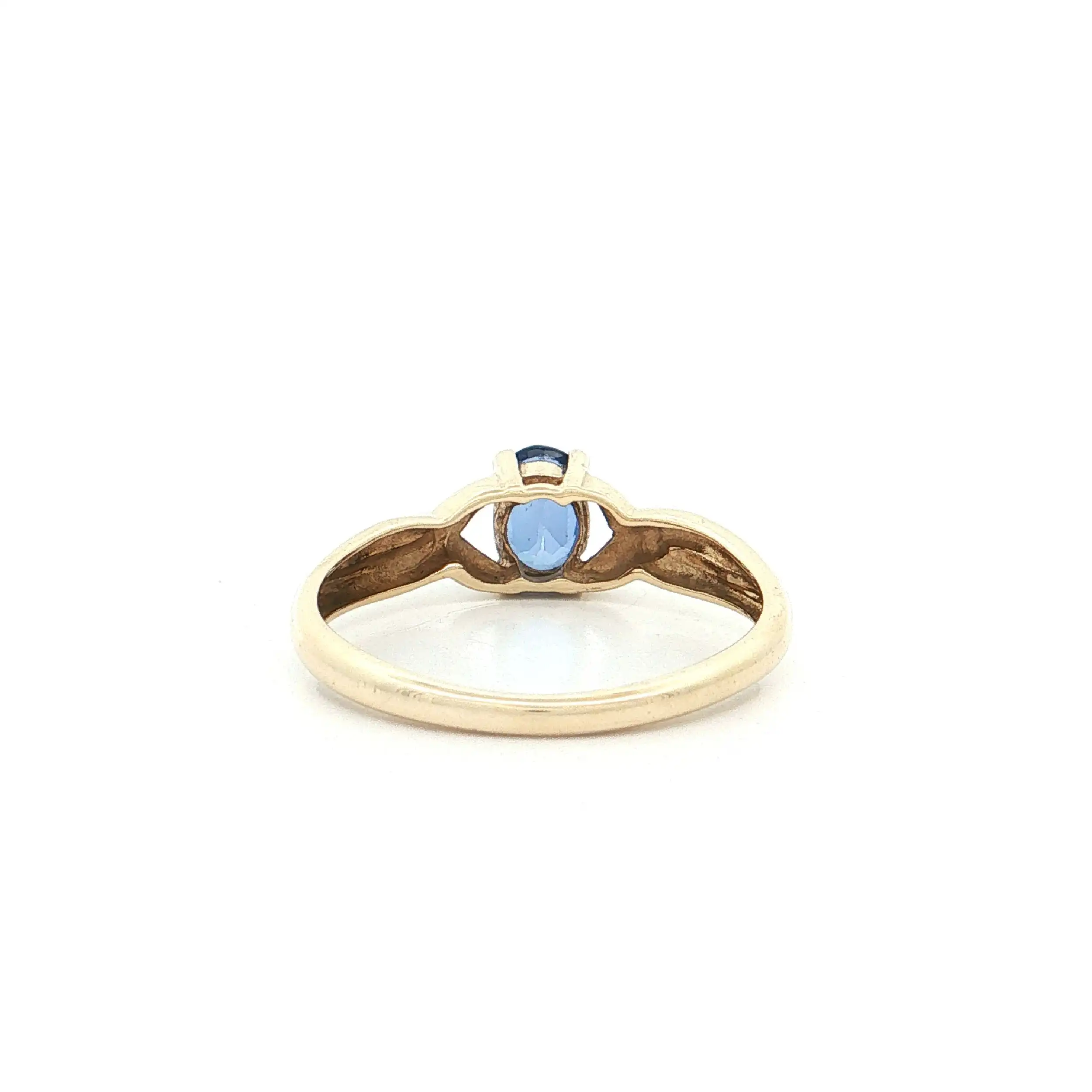 Ring Gelbgold mit synthetischem Korund