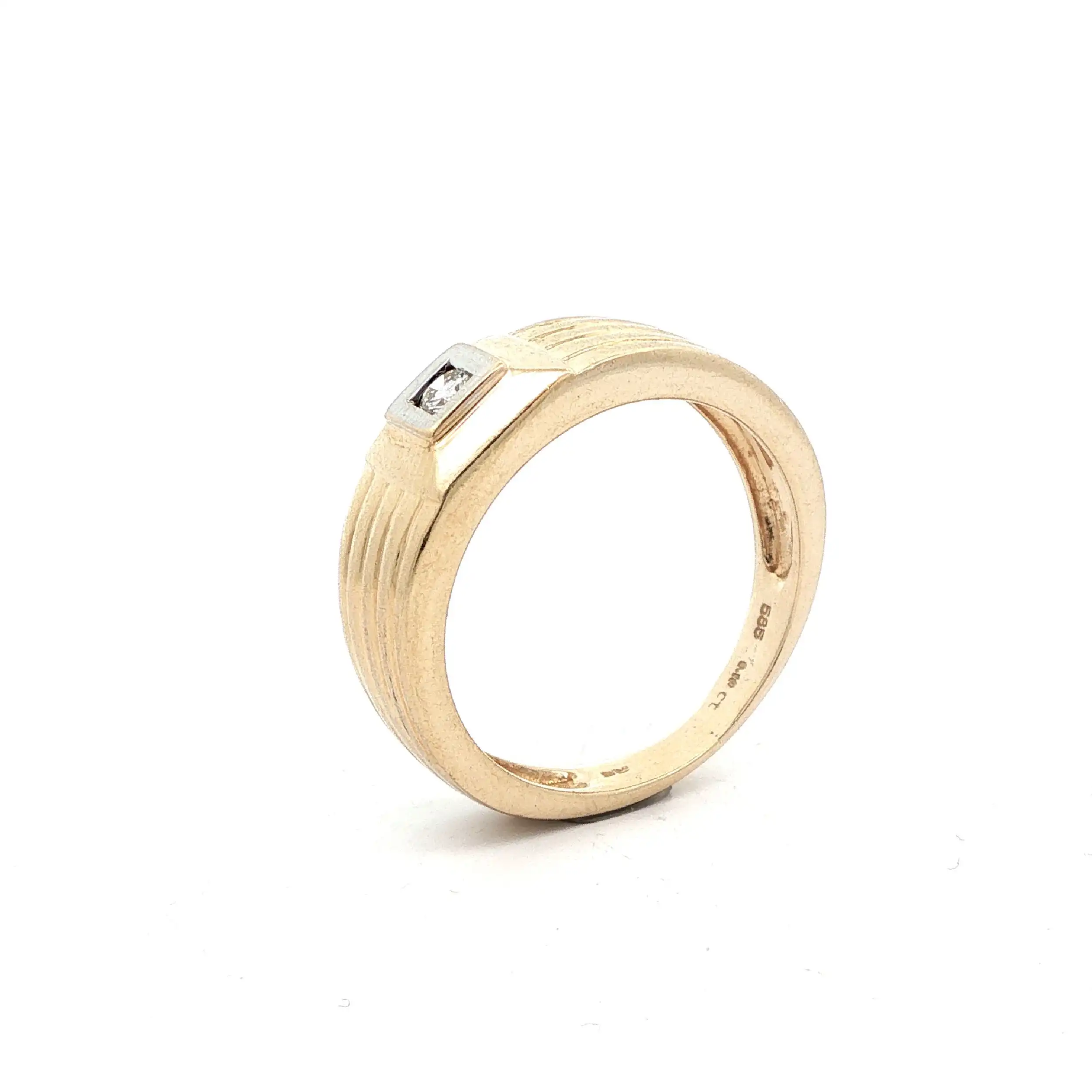 Ring Bicolor mit Brillant Ring Bicolor mit Brillant