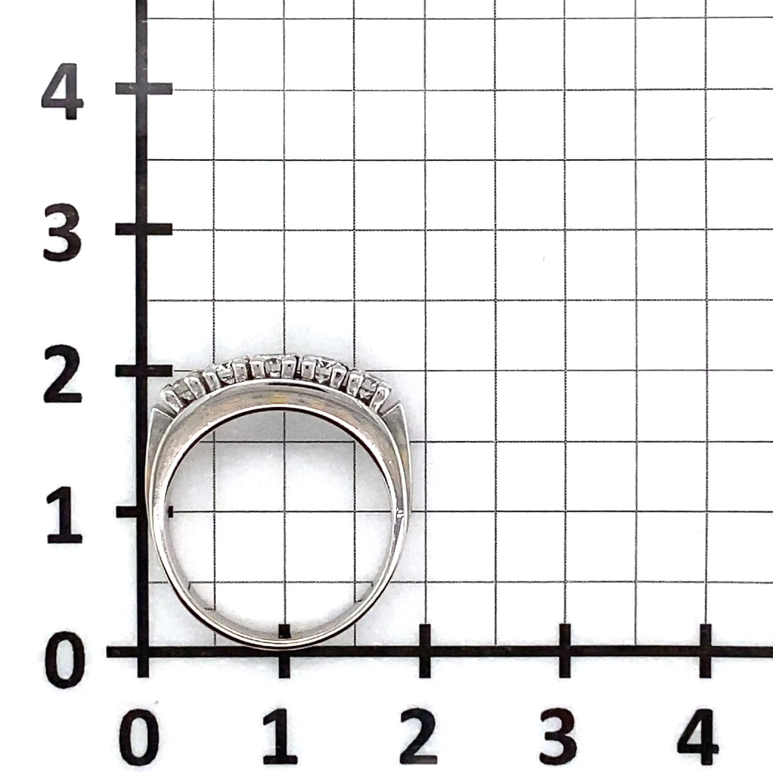 Ring Weißgold mit Brillanten, graviert mit 0,44ct