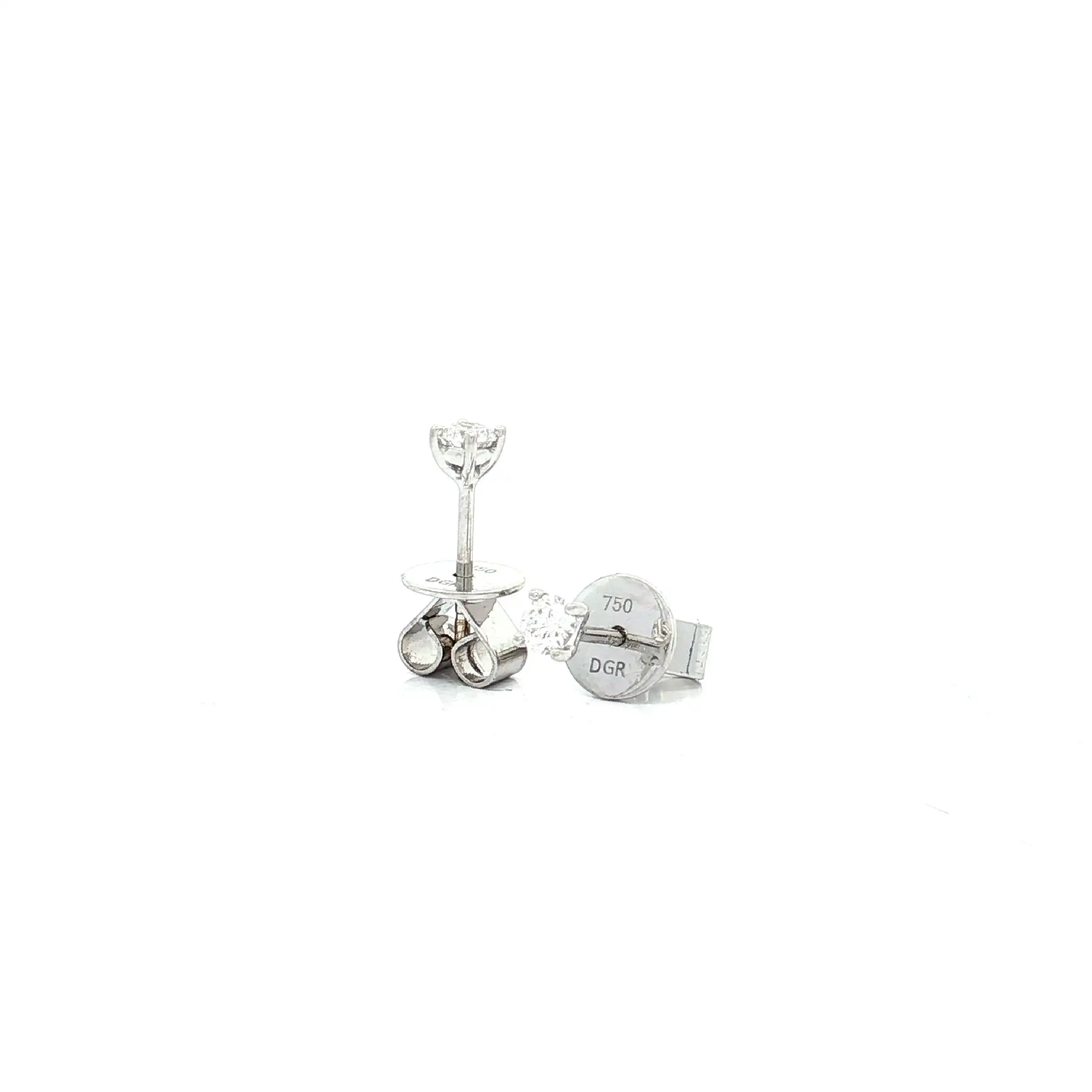 Solitärohrstecker Weißgold mit Brillant Solitär Solitärohrstecker Weißgold mit Brillant Solitär