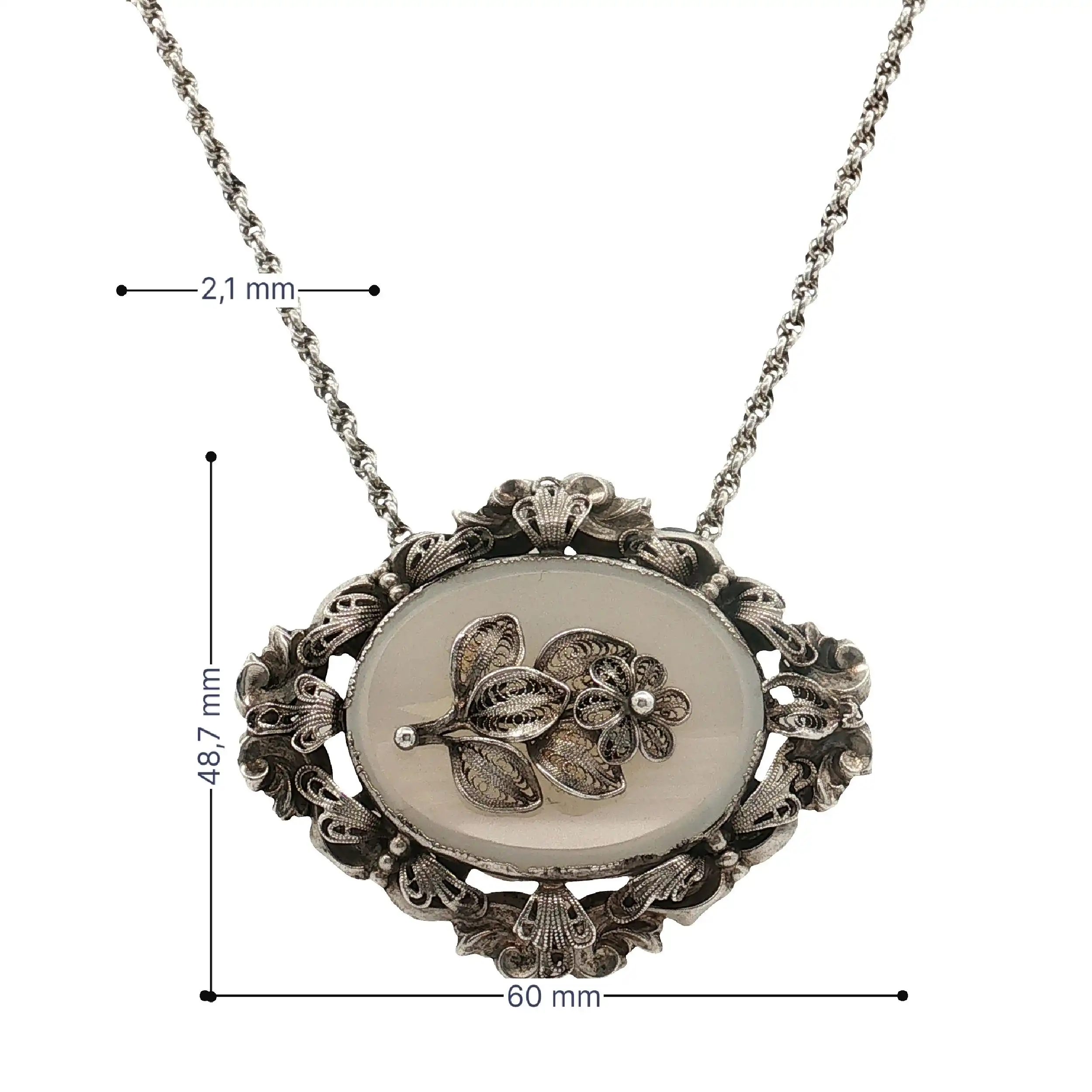 Kette mit Anhänger Silber Trachtenschmuck Kette mit Anhänger Silber Trachtenschmuck