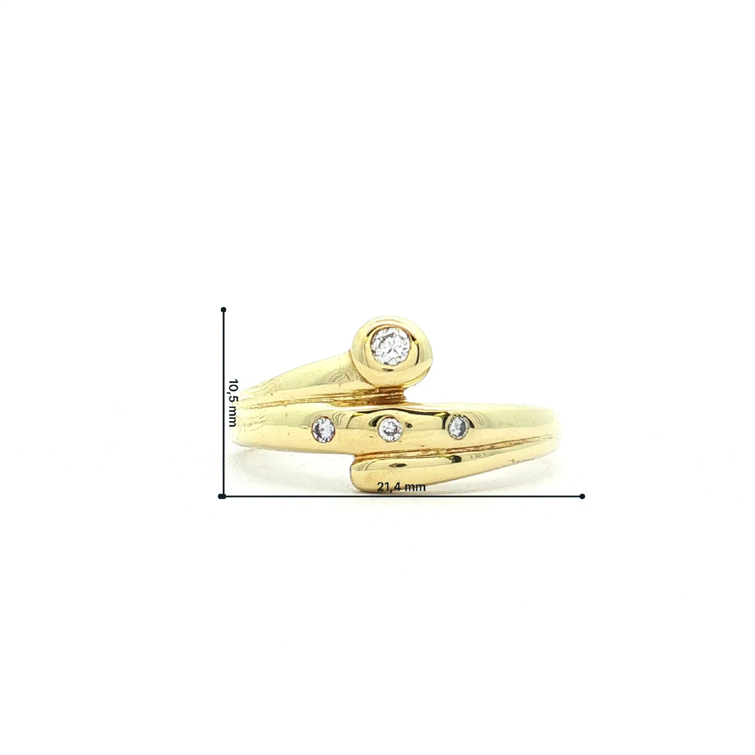 Ring Gelbgold mit Brillanten, graviert mit 0,11ct Ring Gelbgold mit Brillanten, graviert mit 0,11ct