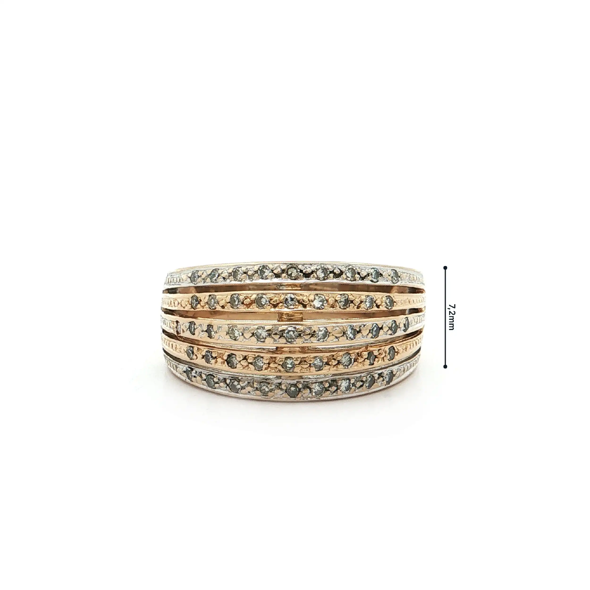 Ring Bicolor mit Diamanten