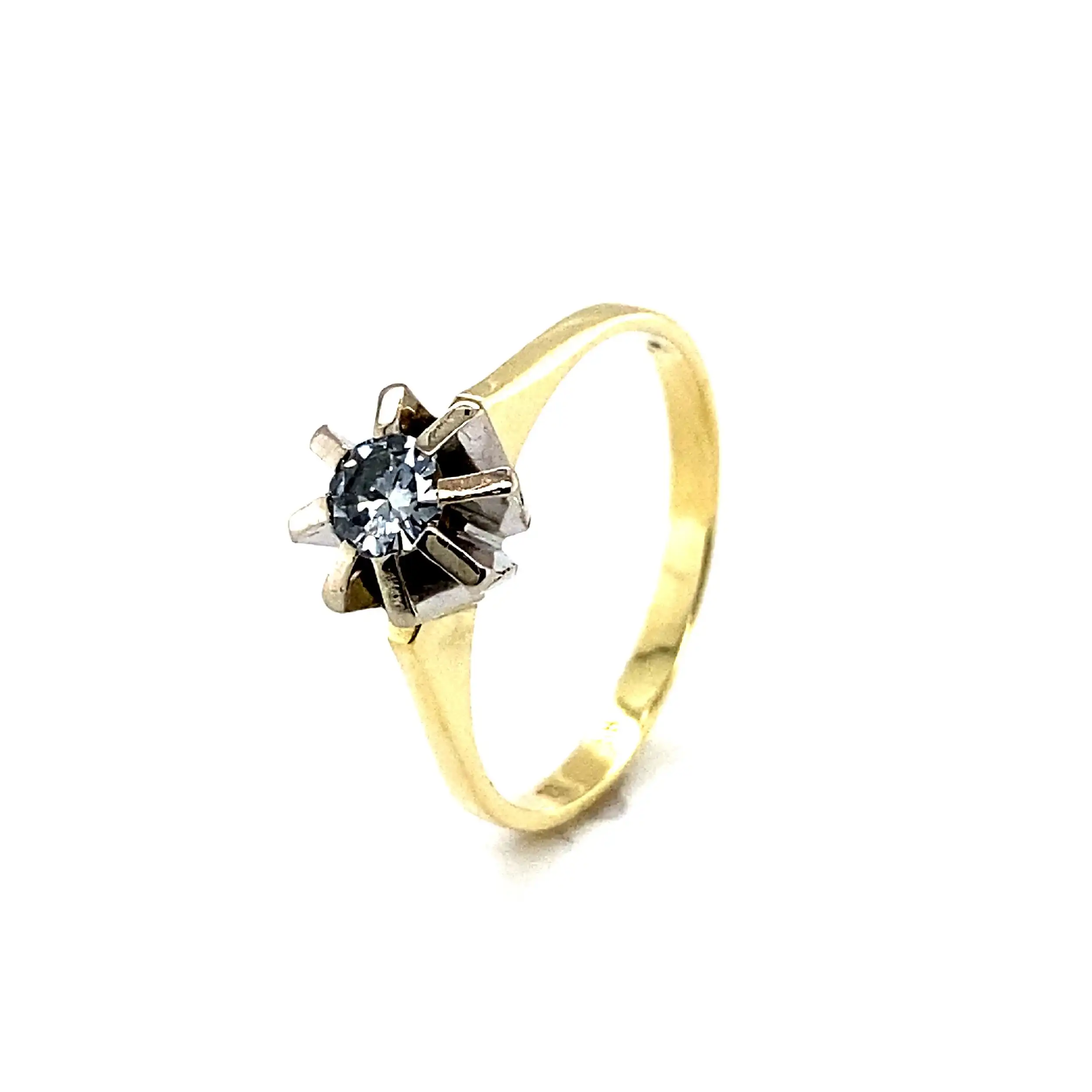 Ring Bicolor mit Solitär Brillant Ring Bicolor mit Solitär Brillant