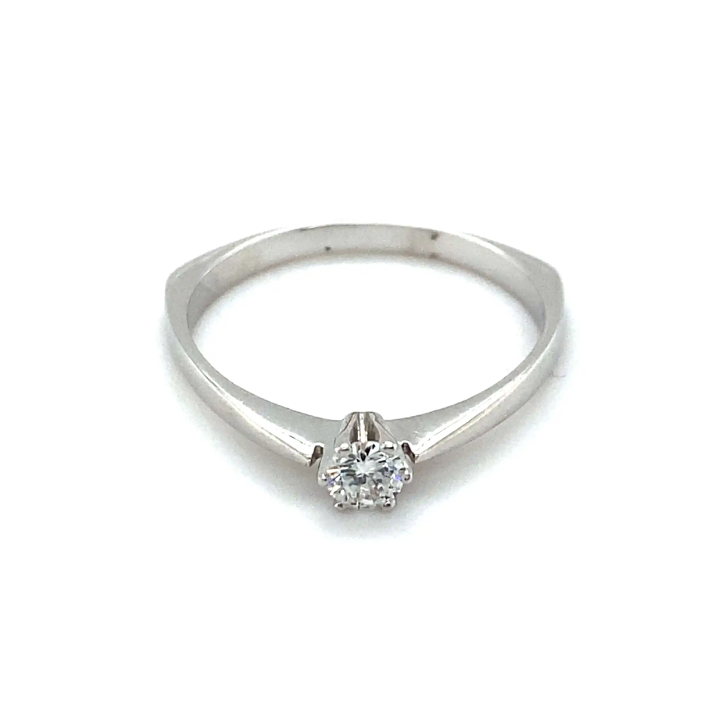 Ring Weißgold mit Brillant Ring Weißgold mit Brillant