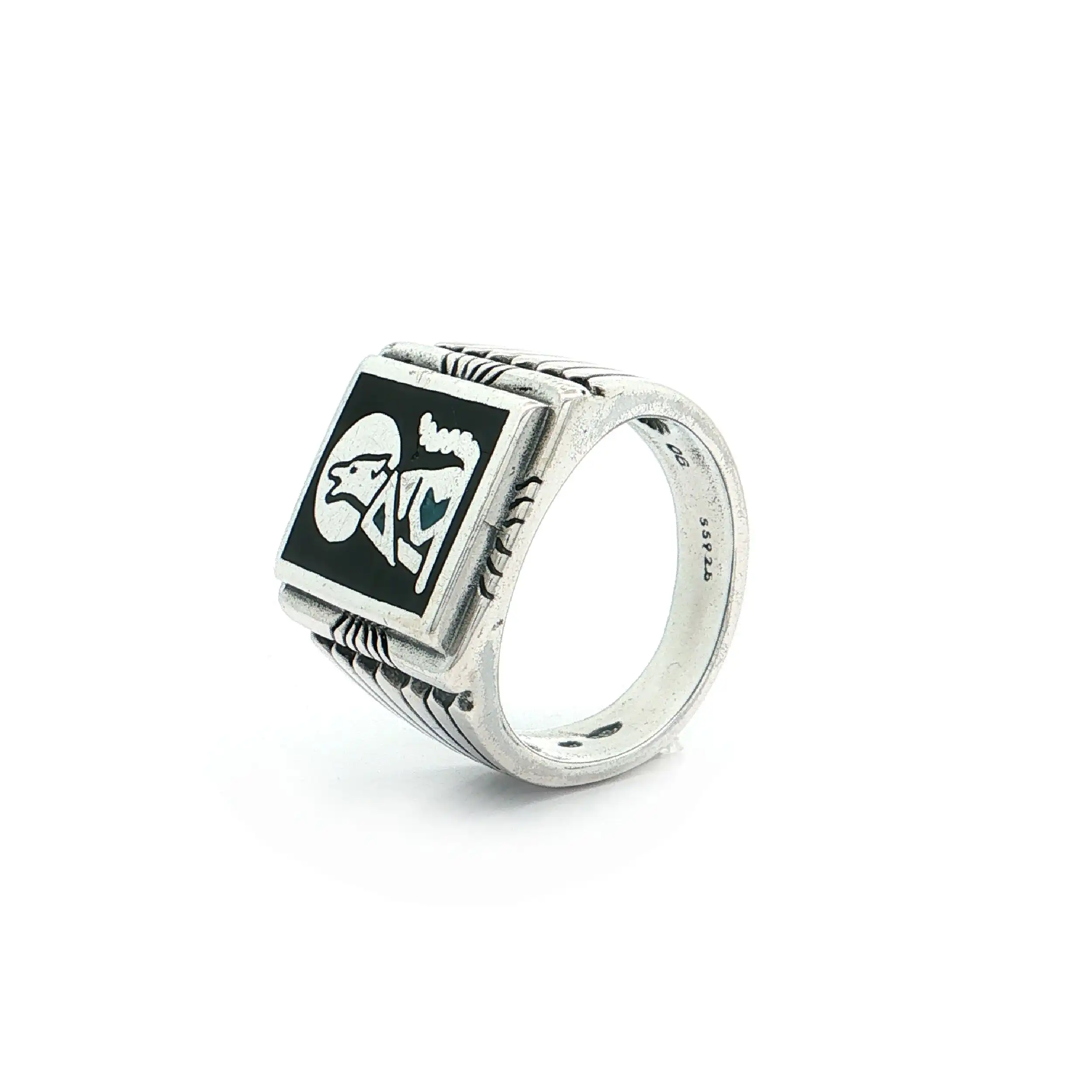 Ring Silber mit Wolfsymbol Ring Silber mit Wolfsymbol