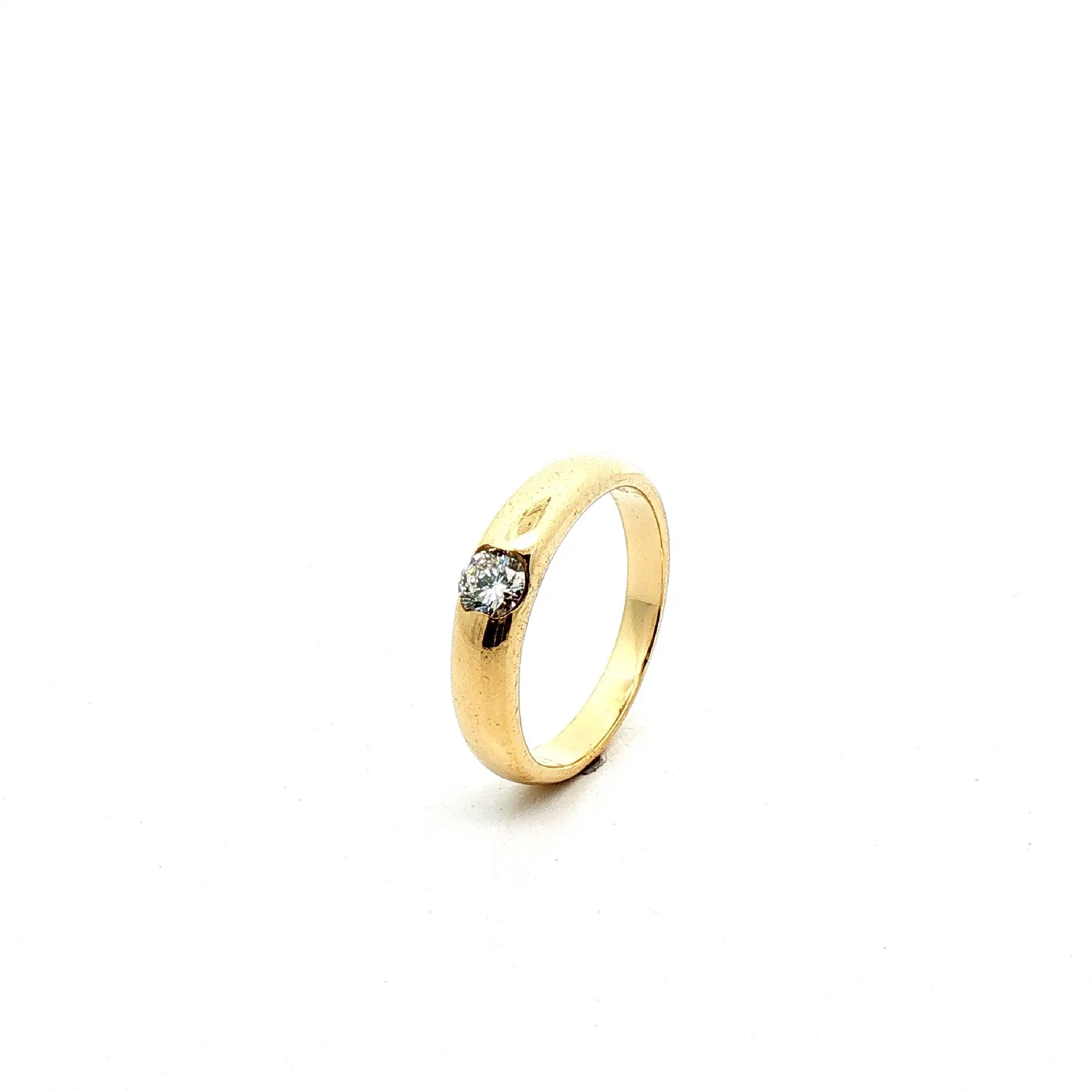 Ring Gelbgold Christ mit Brillant