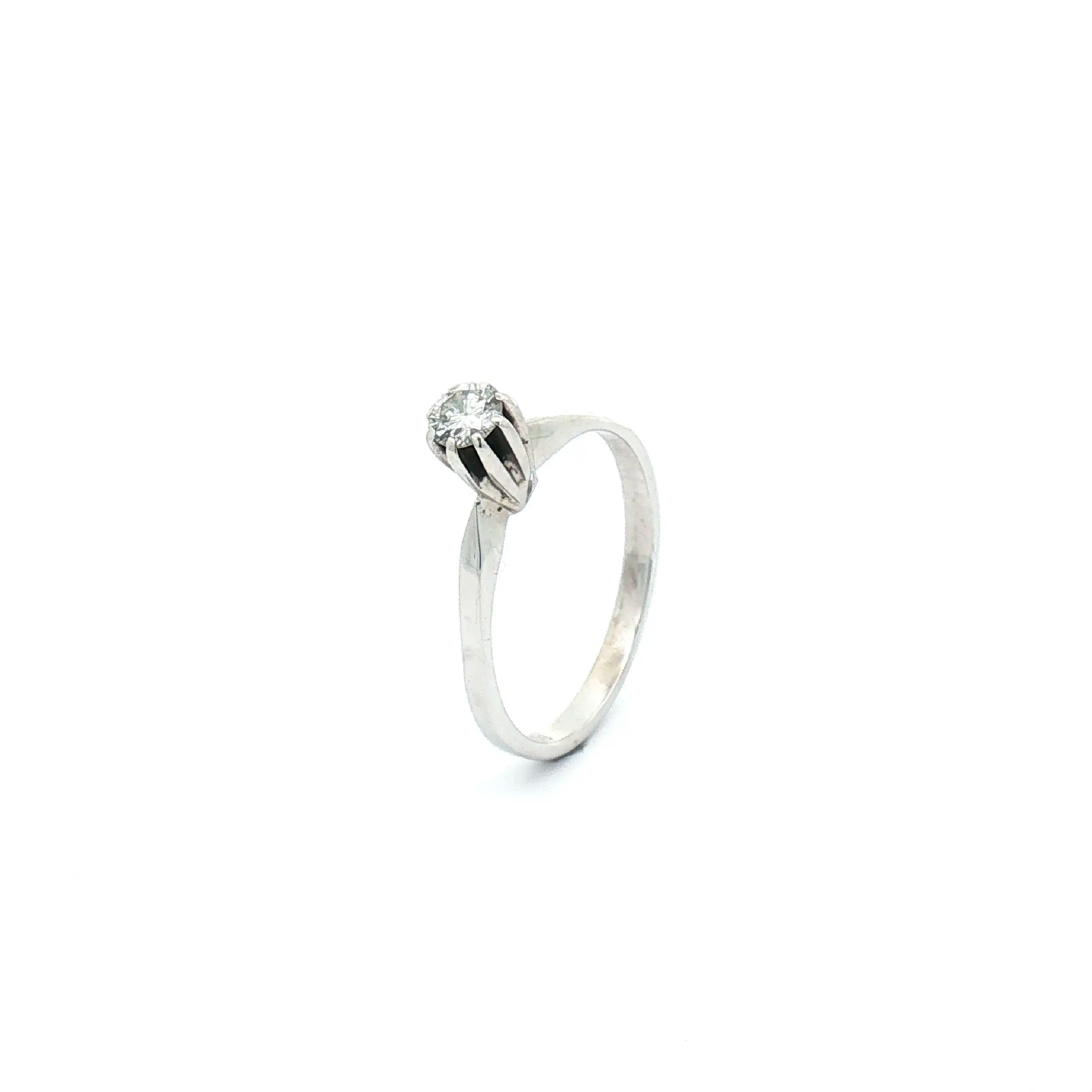 Ring Weißgold mit Brillant Ring Weißgold mit Brillant