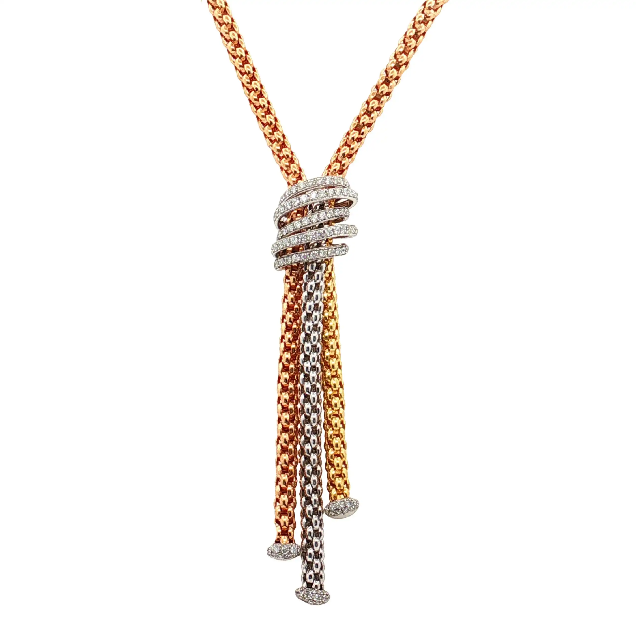 Collier Tricolor Fope Solo Mialuce mit Brillanten Collier Tricolor Fope Solo Mialuce mit Brillanten