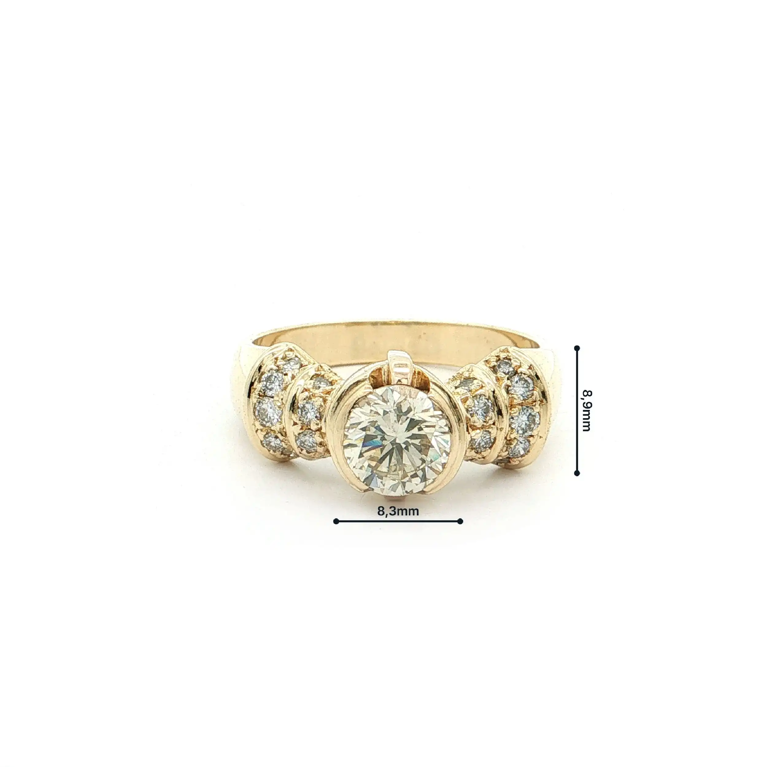 Ring Gelbgold mit Brillanten