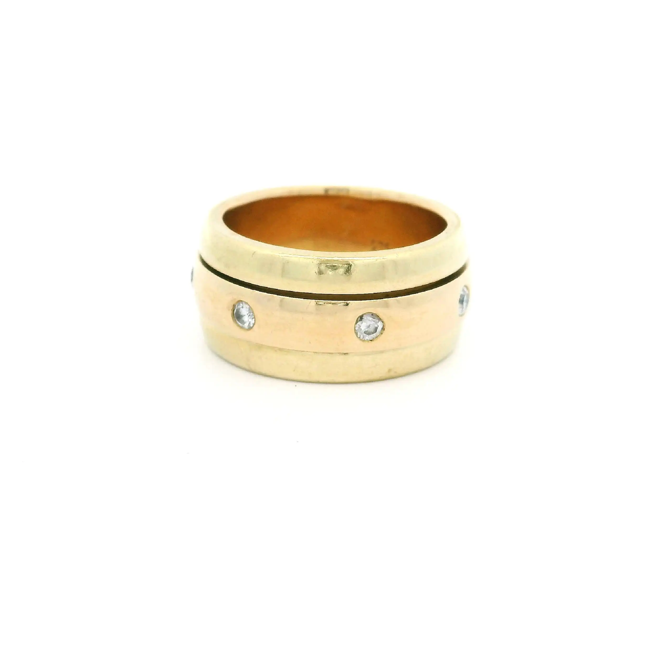 Rollring Gelbgold mit Brillanten Rollring Gelbgold mit Brillanten