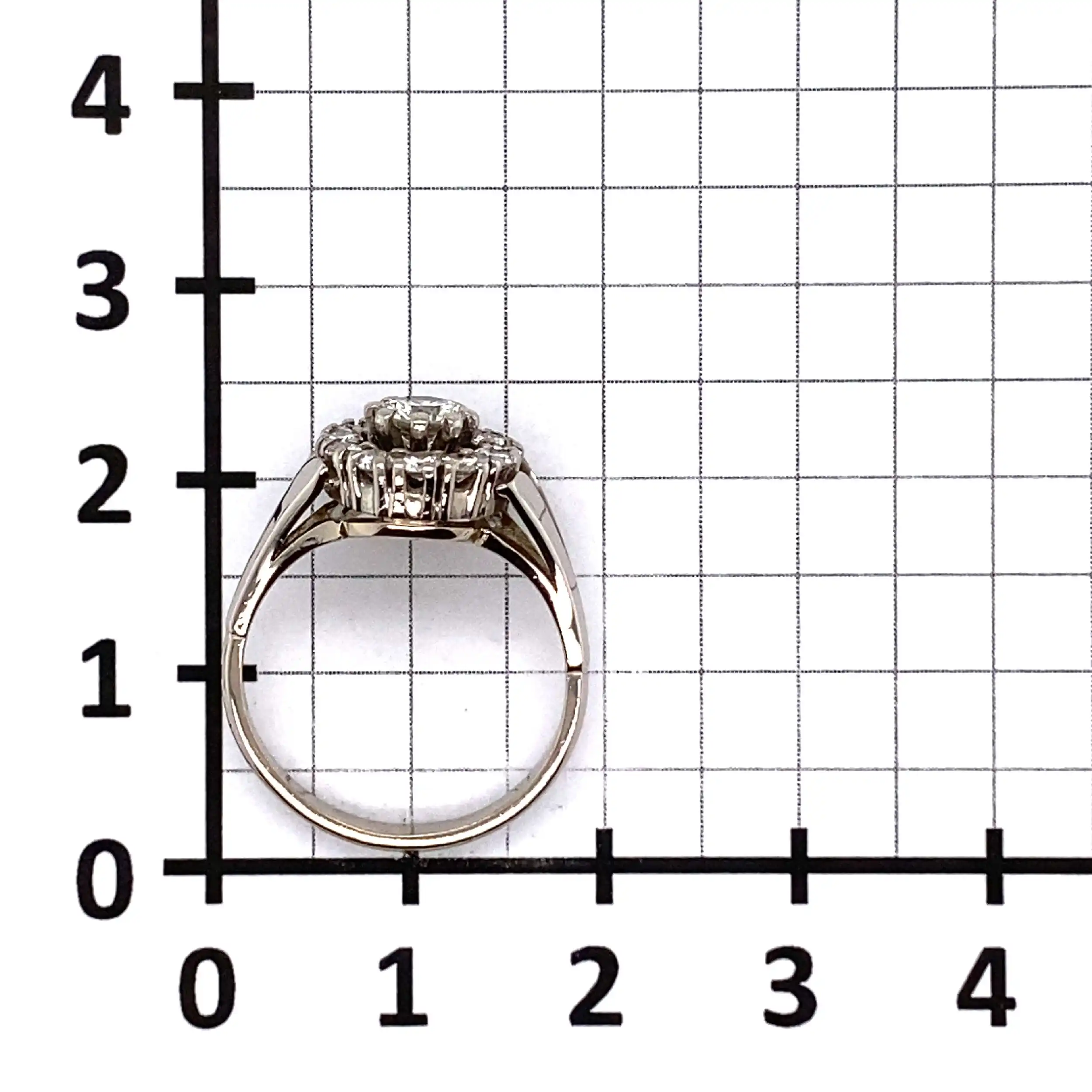 Ring Weißgold mit Brillant-Solitär & Brillanten