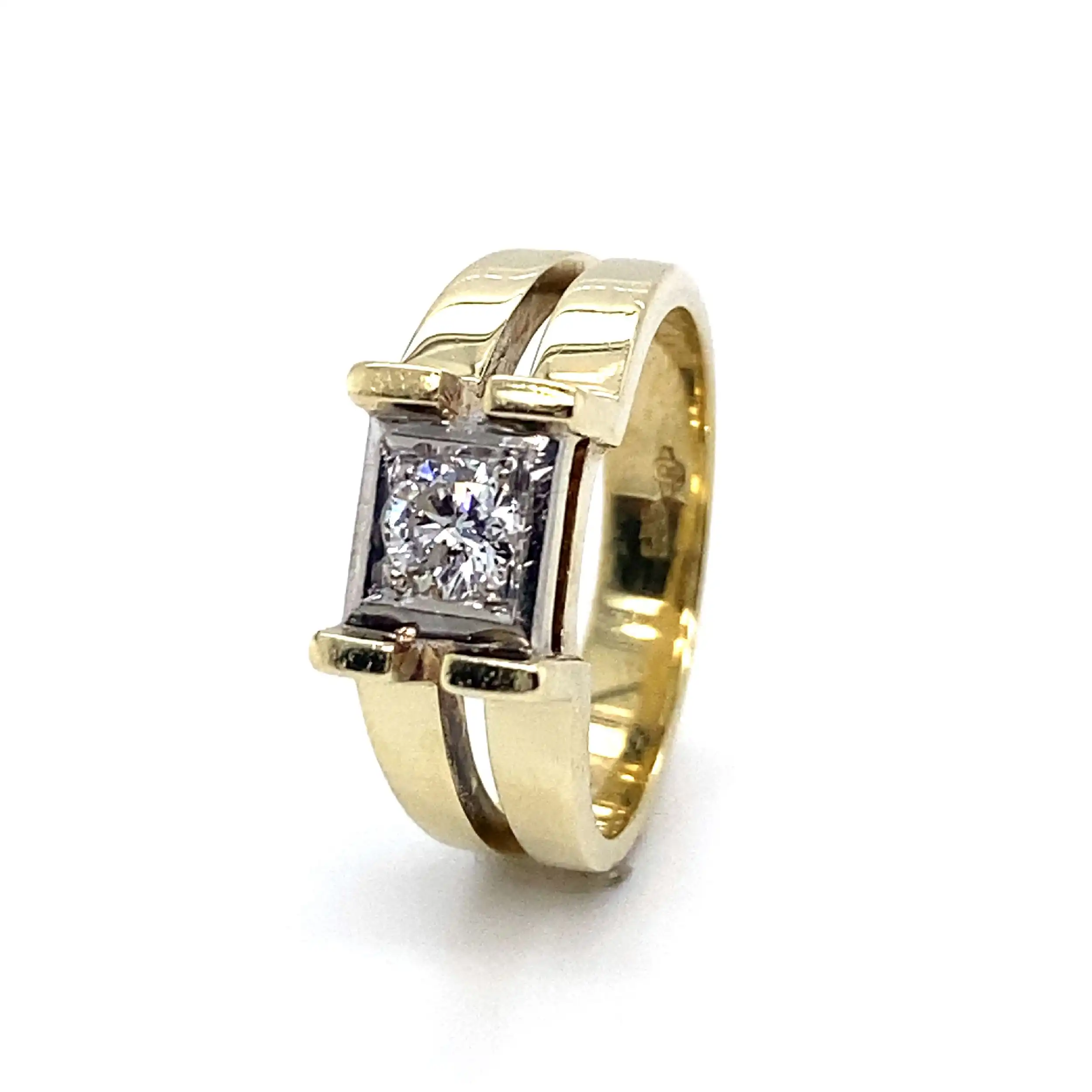 Ring Bicolor mit Brillant Ring Bicolor mit Brillant