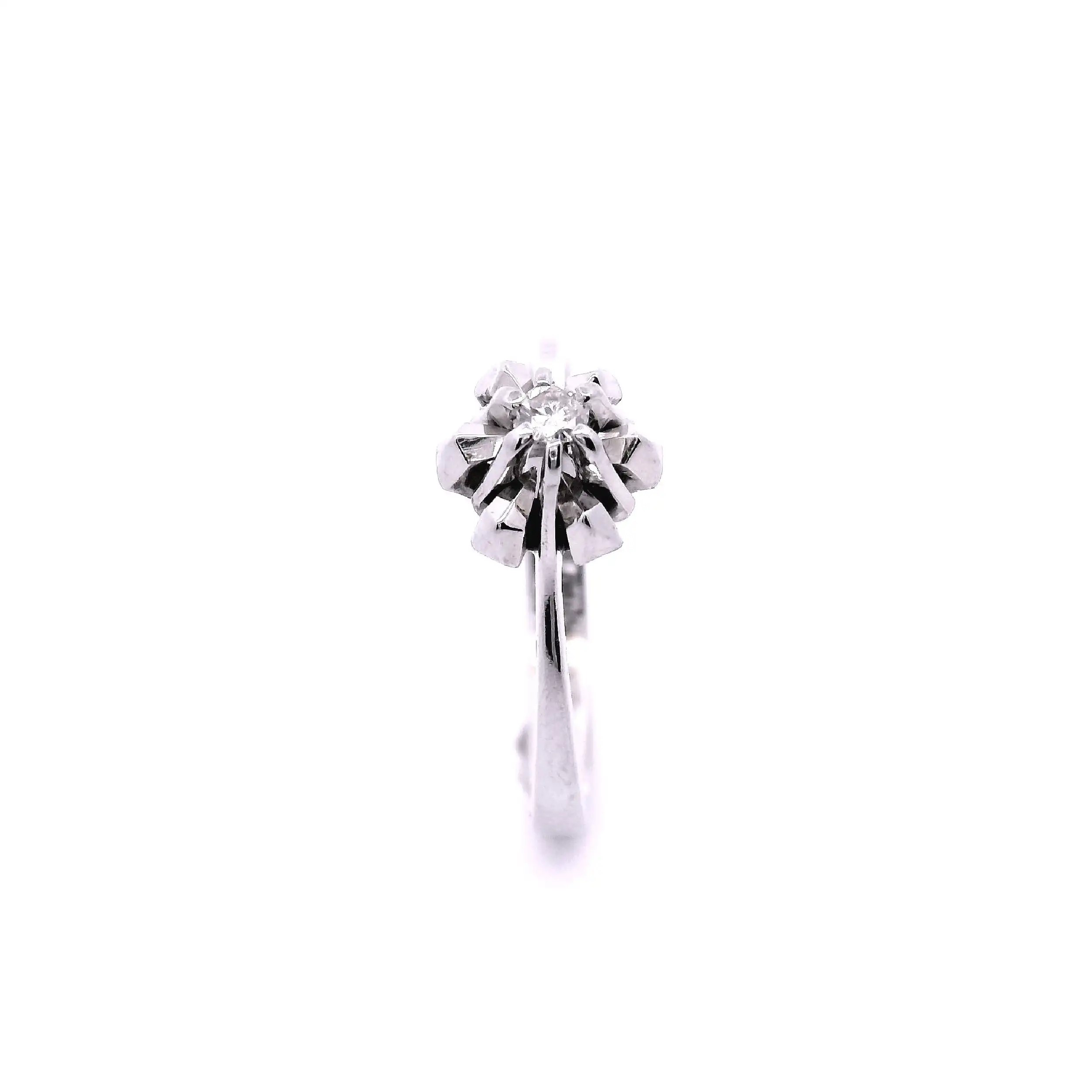 Ring Weißgold mit Brillant Solitär