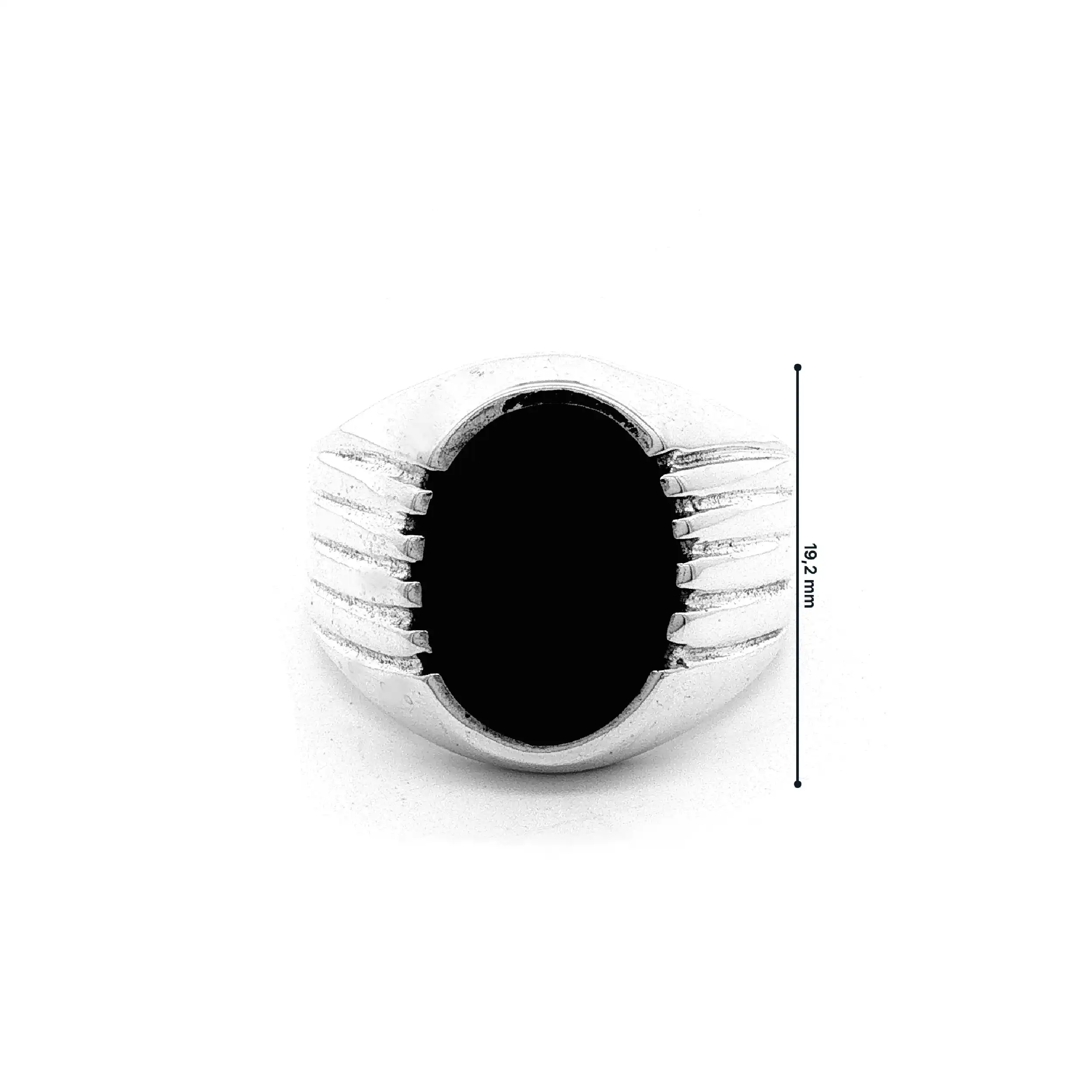 Ring Silber mit schwarzem Farbstein