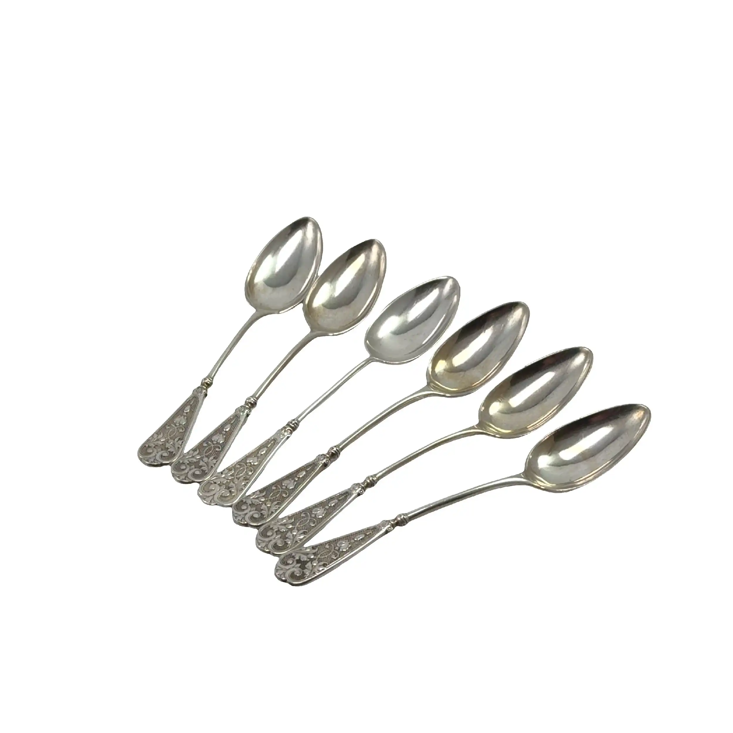 6 Kaffeelöffel 750er-Silber 6 Kaffeelöffel 750er-Silber