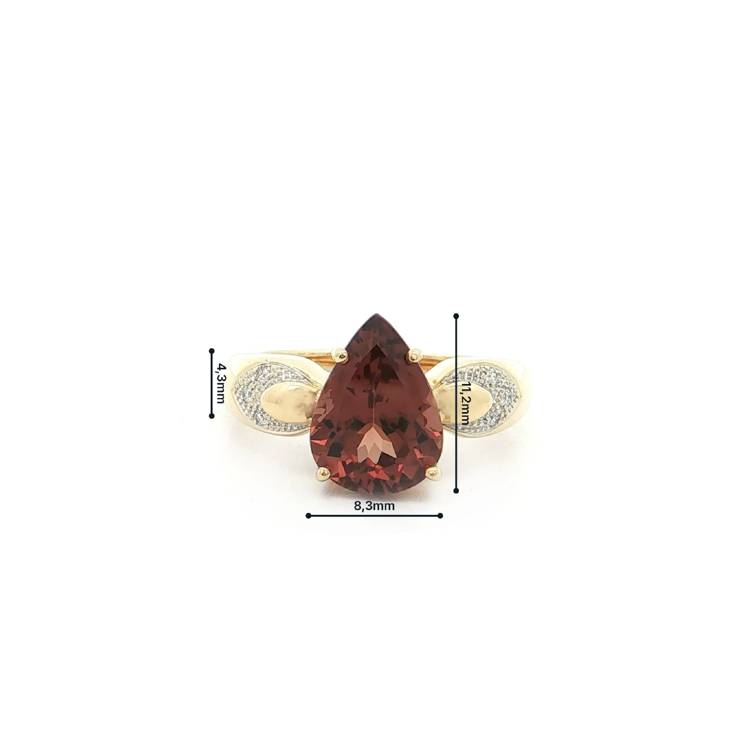 Ring Bicolor mit Farbwechselgranat und Brillanten