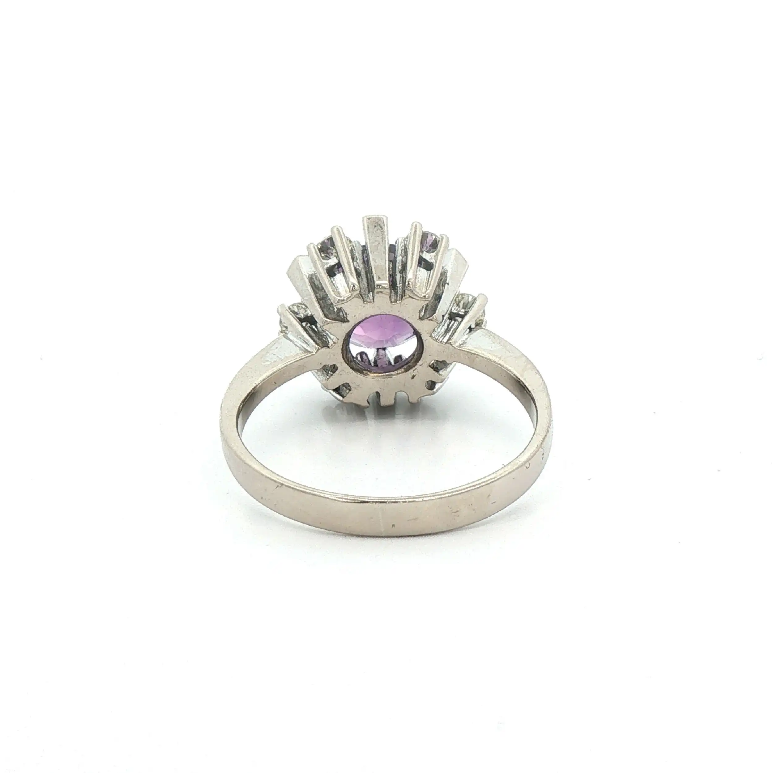 Ring Weißgold mit Brillanten und Amethyst