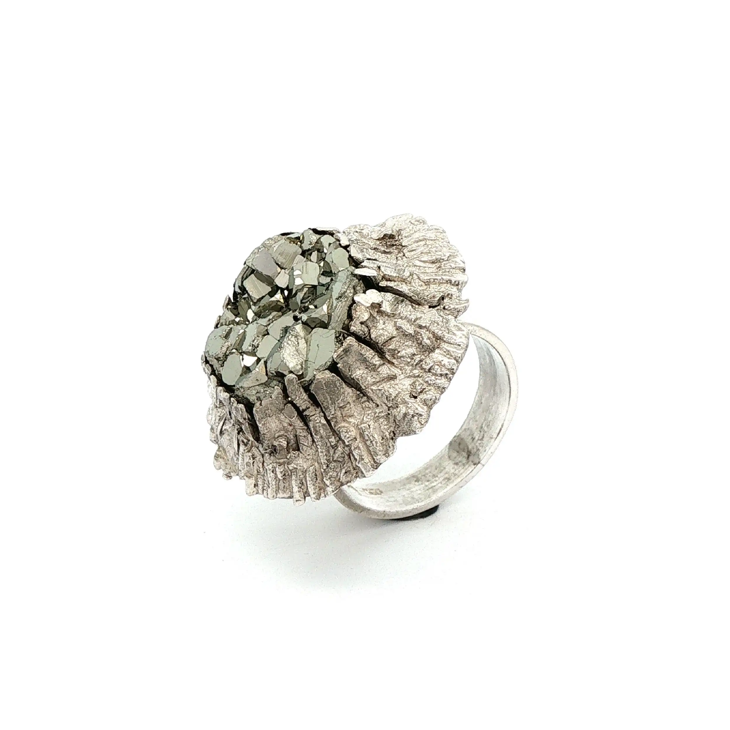 Ring Silber mit Pyrit
