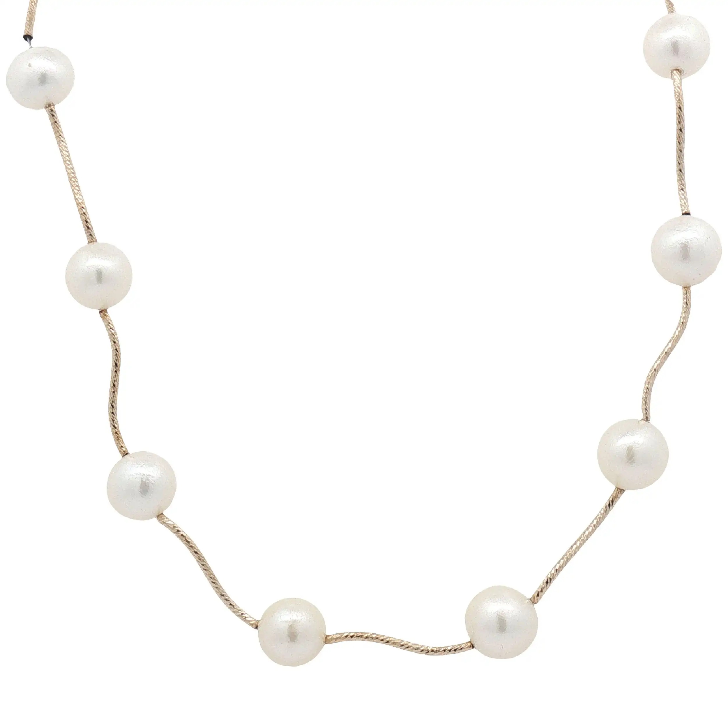 Perlencollier Gelbgold Perlencollier Gelbgold