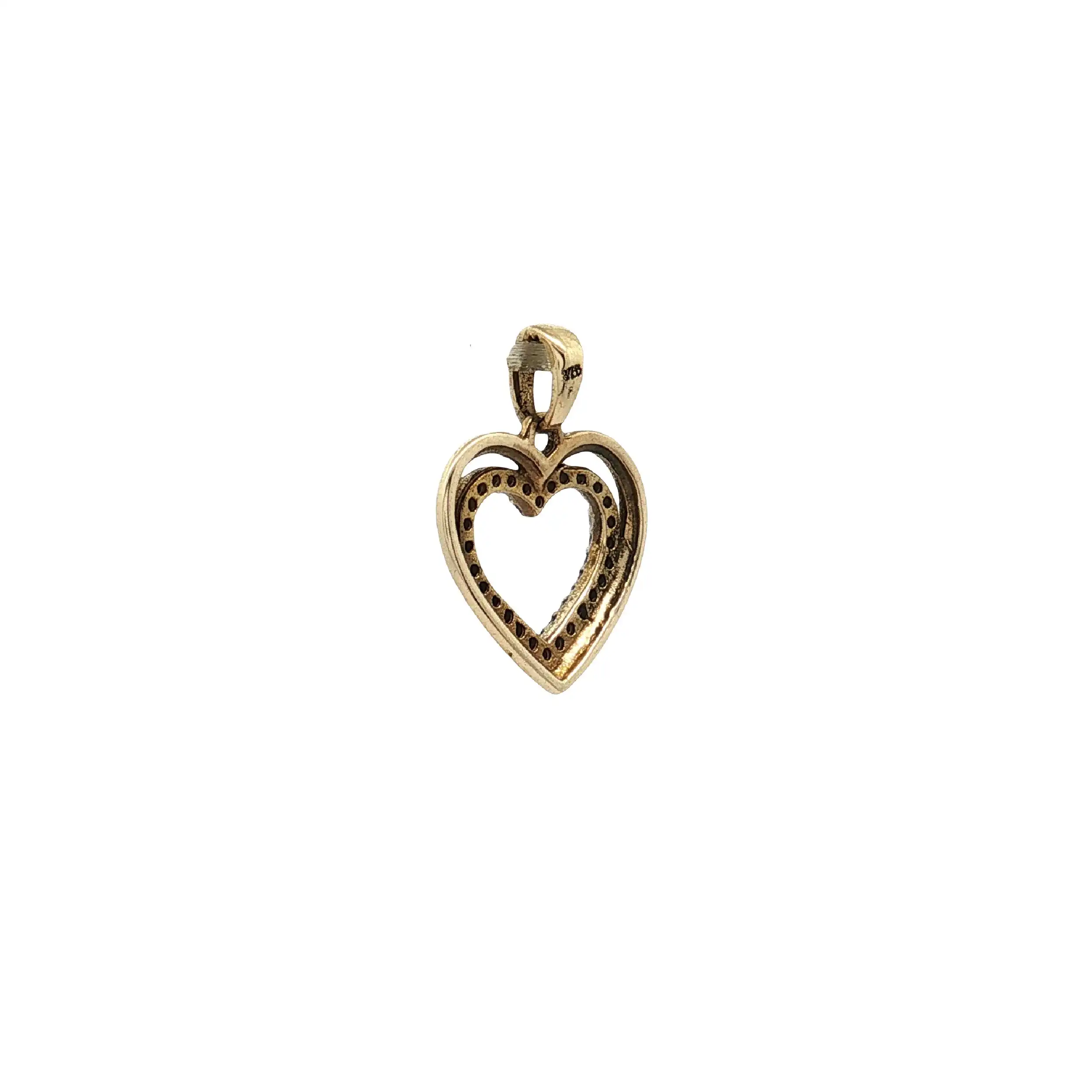Anhänger Herz Gelbgold mit Zirkonia Anhänger Herz Gelbgold mit Zirkonia
