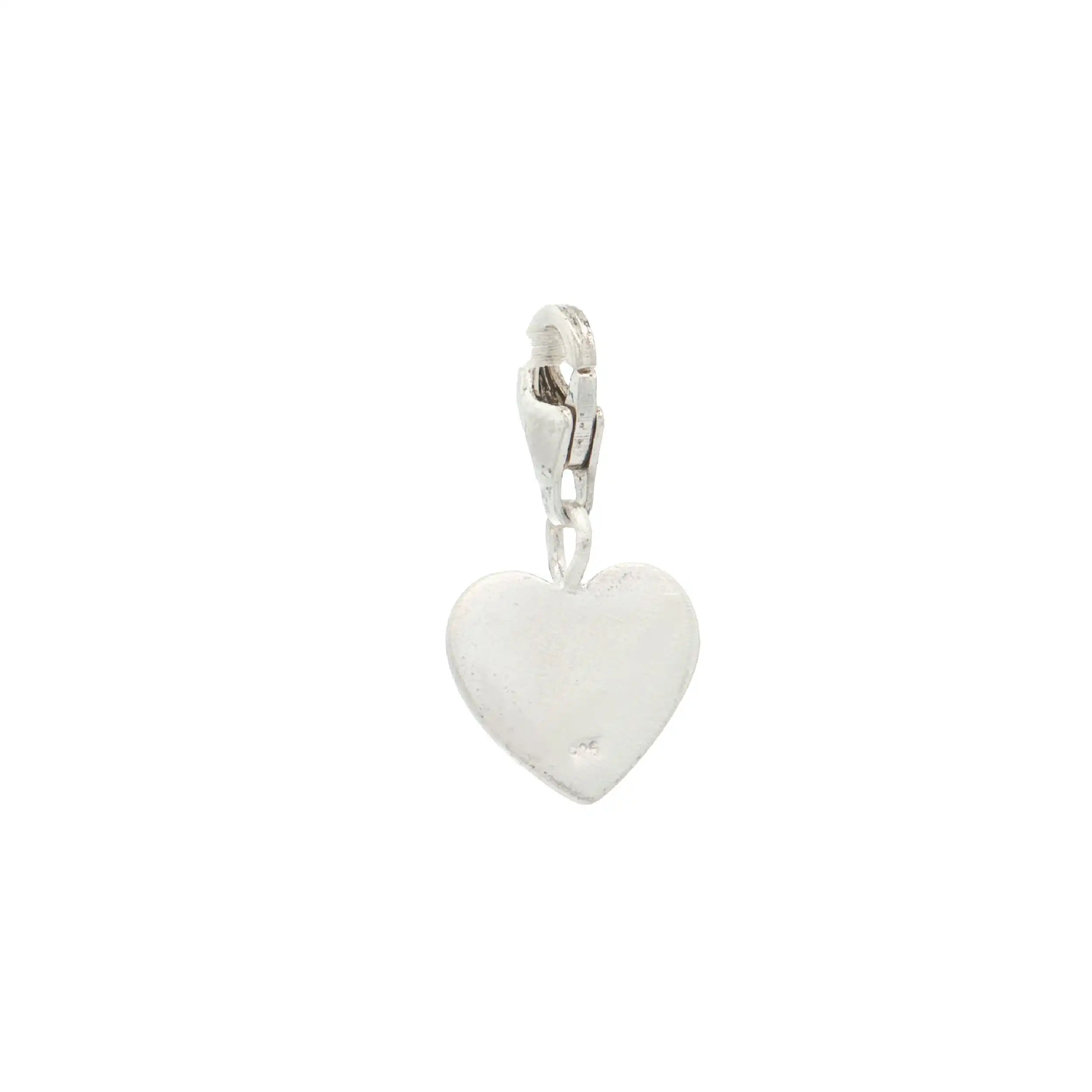 Anhänger Charm Silber Herz mattiert Anhänger Charm Silber Herz mattiert