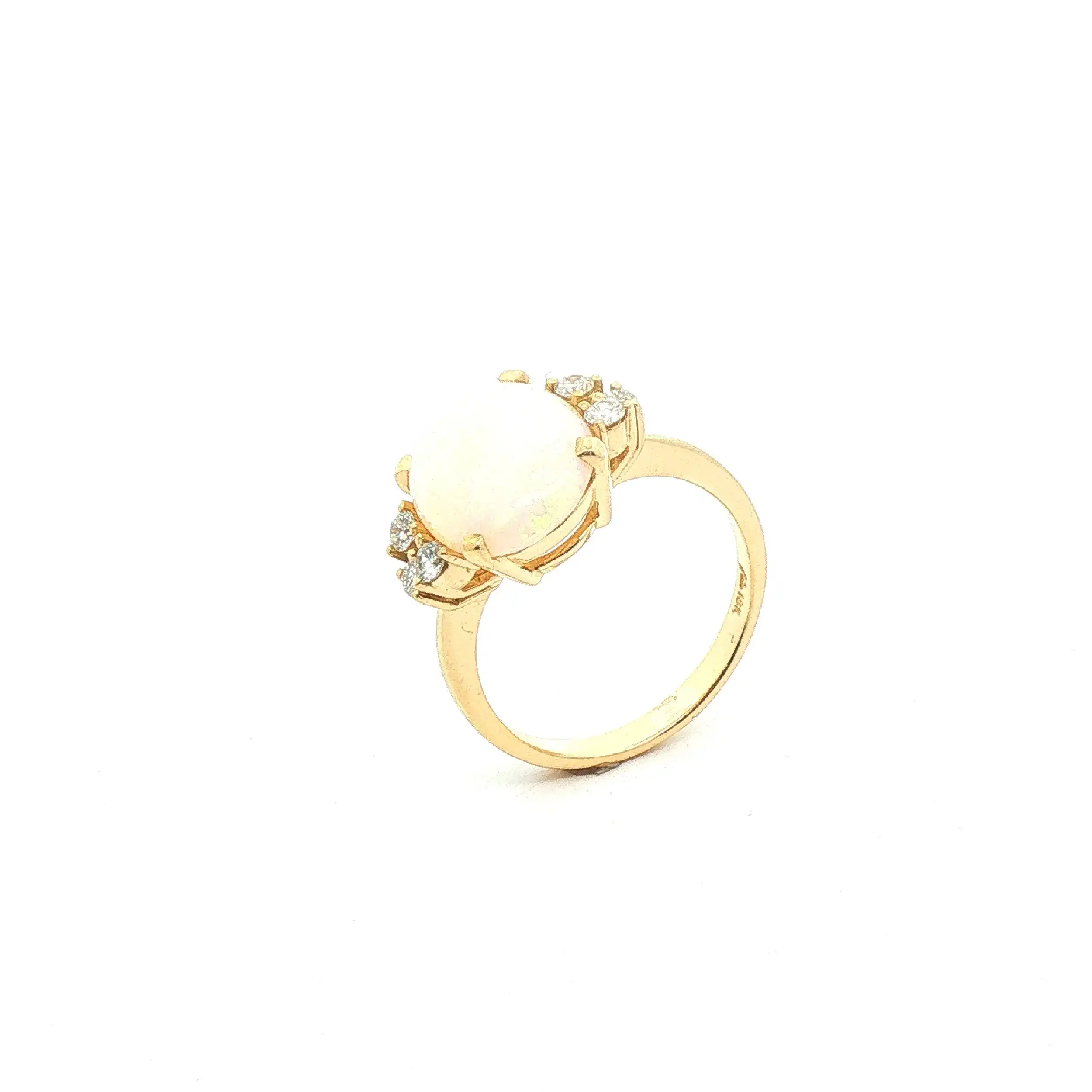 RIng Gelbgold mit Brillanten und Opal