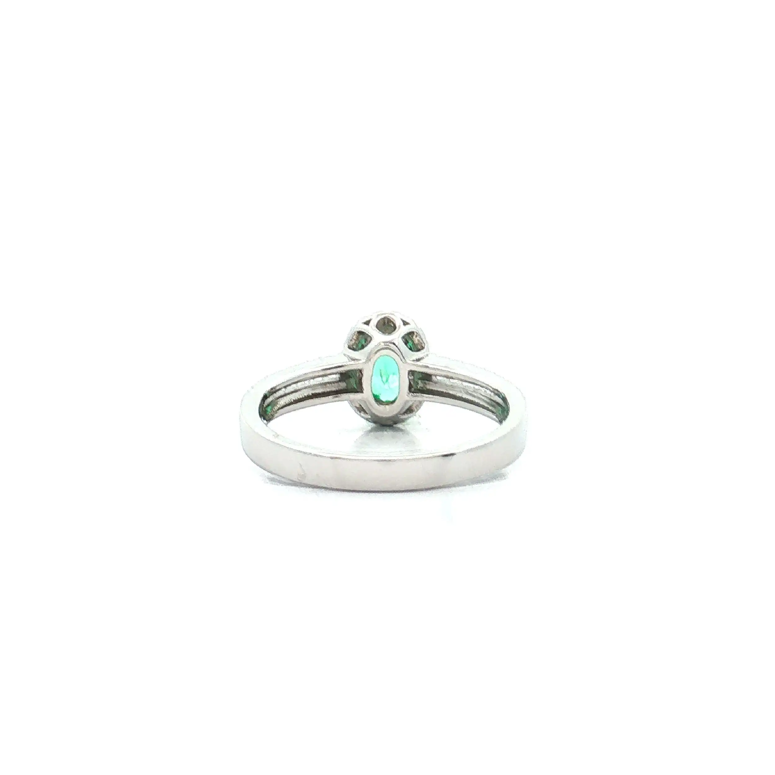 Ring Bicolor mit Smaragd und Brillanten Ring Bicolor mit Smaragd und Brillanten