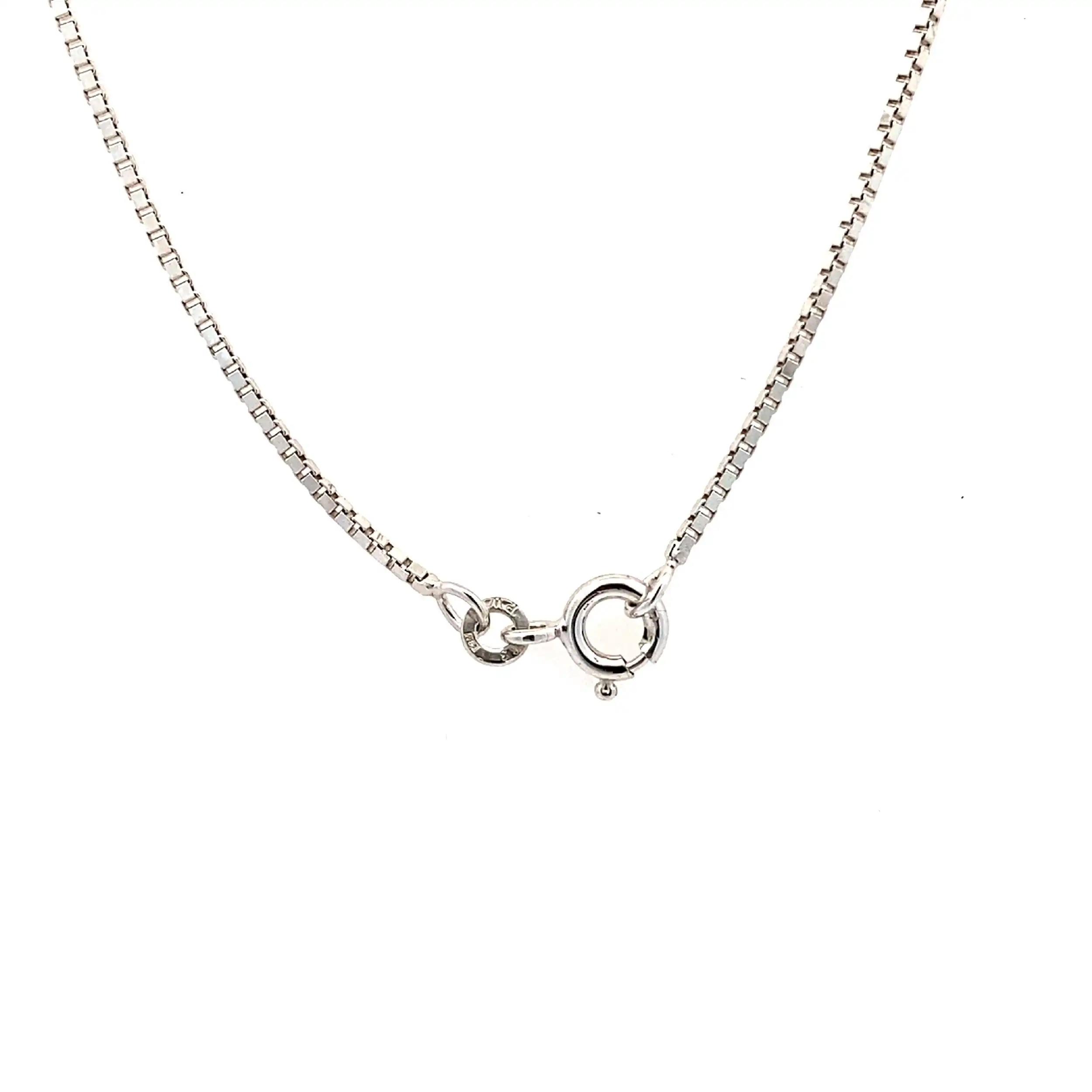 Venezianerkette Weißgold mit Anhänger Zirkonia/matt/glänzend Venezianerkette Weißgold mit Anhänger Zirkonia/matt/glänzend