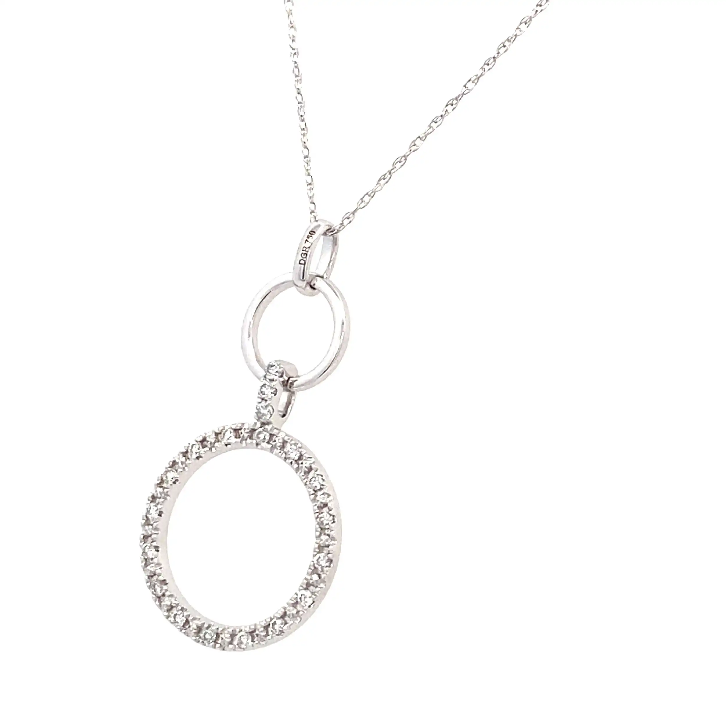 Brillantcollier Weißgold mit Kreisen Brillantcollier Weißgold mit Kreisen