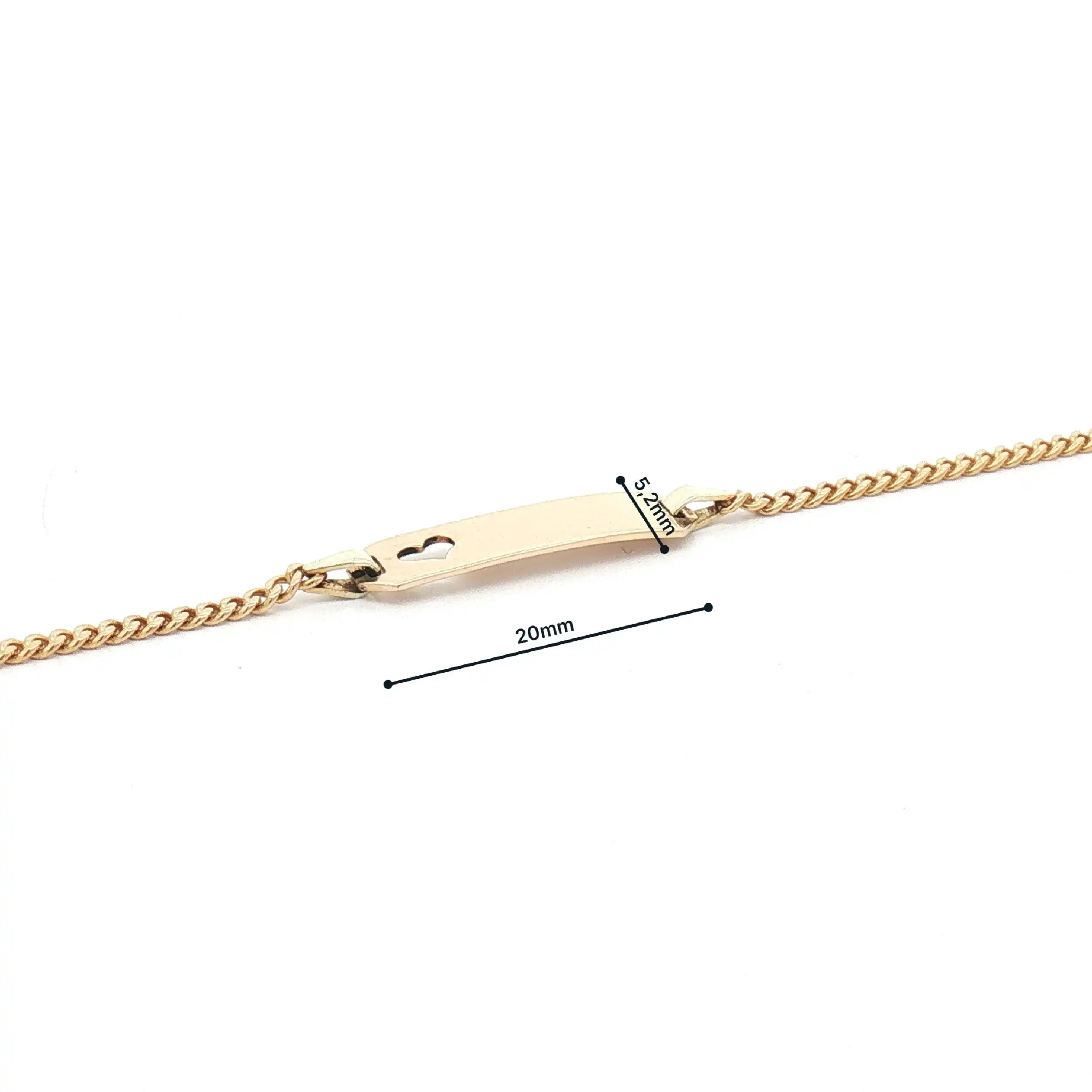 ID-Armband Gelbgold mit Herz ID-Armband Gelbgold mit Herz