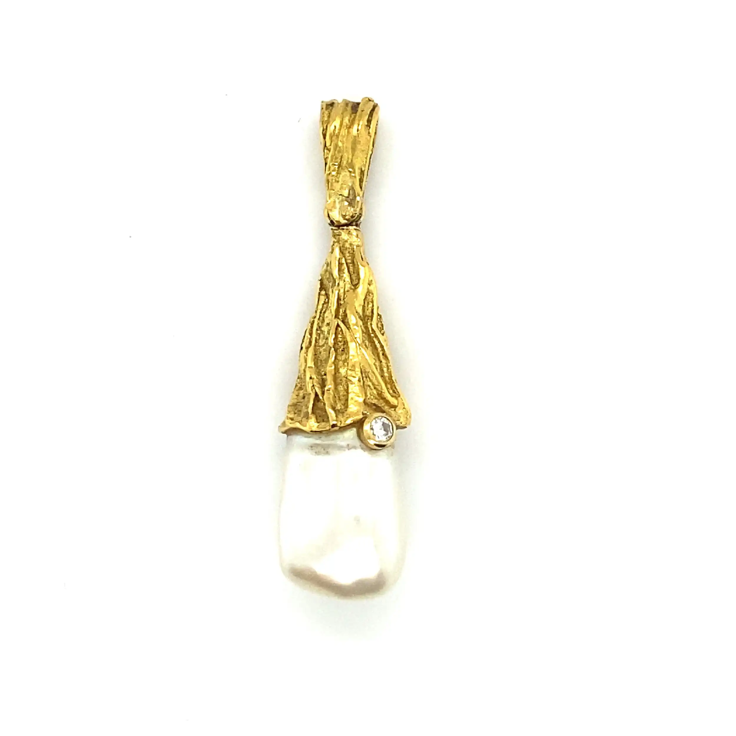 Anhänger Gelbgold mit Perle und Brillant Anhänger Gelbgold mit Perle und Brillant
