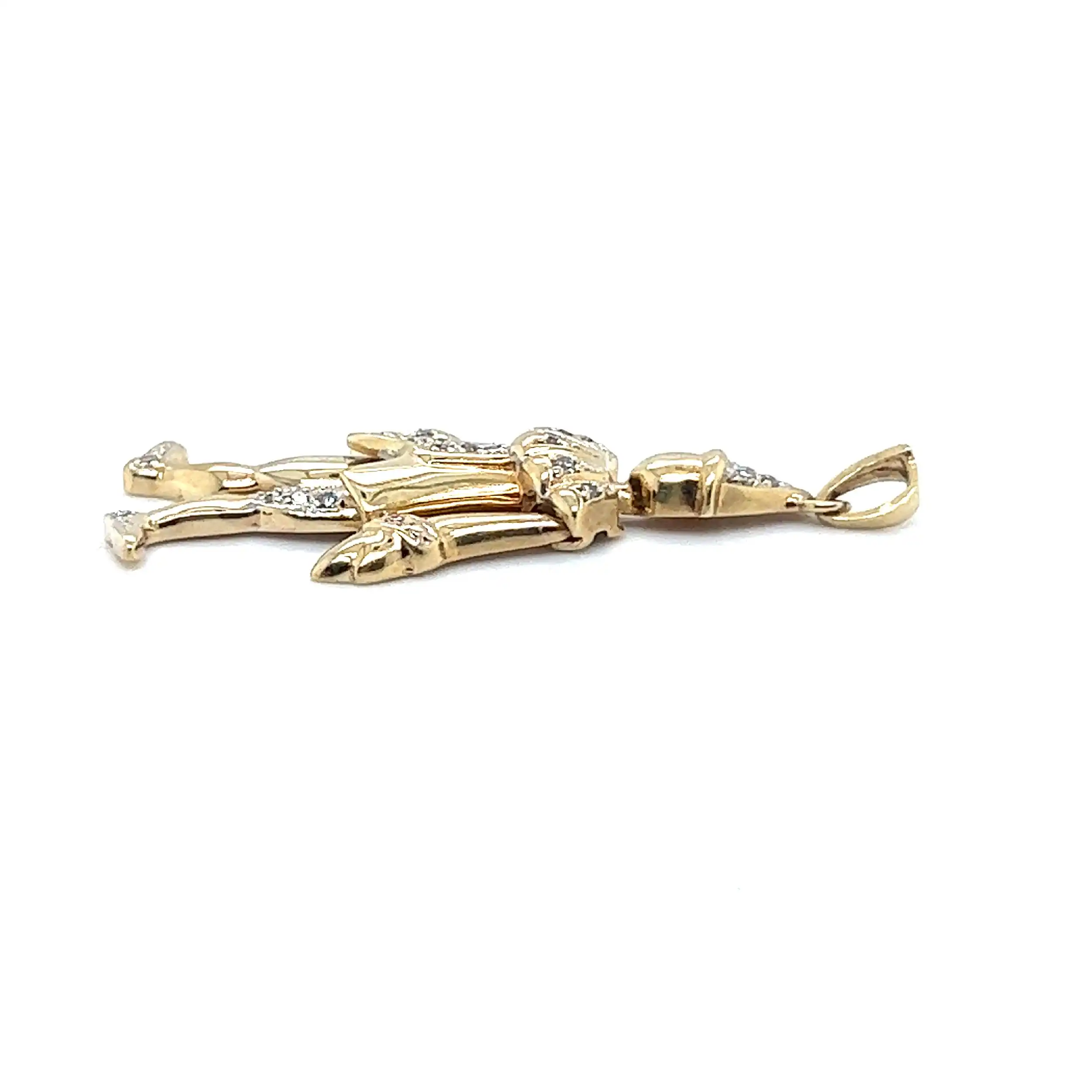 Anhänger Harlekin Gelbgold mit Diamanten, graviert mit 0,25ct Anhänger Harlekin Gelbgold mit Diamanten, graviert mit 0,25ct
