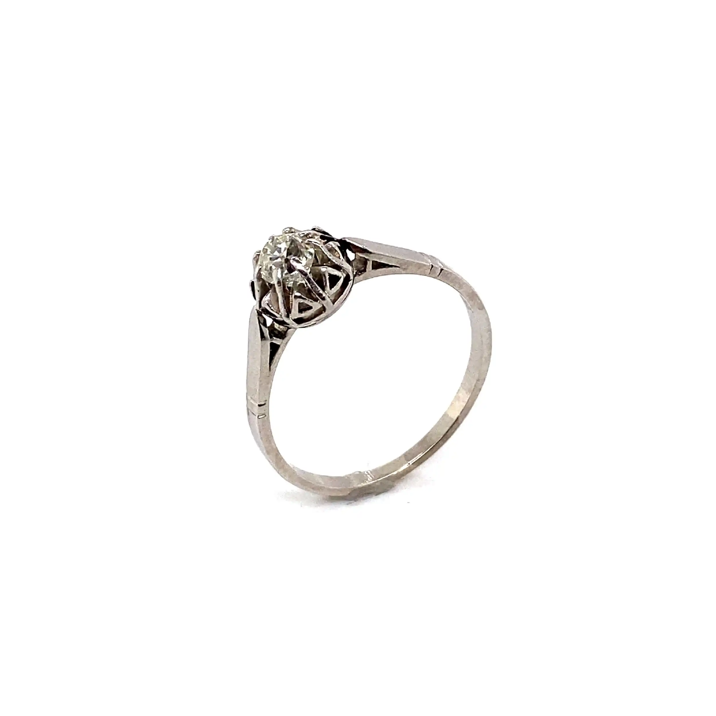 Ring Weißgold mit Brillant Altschliff