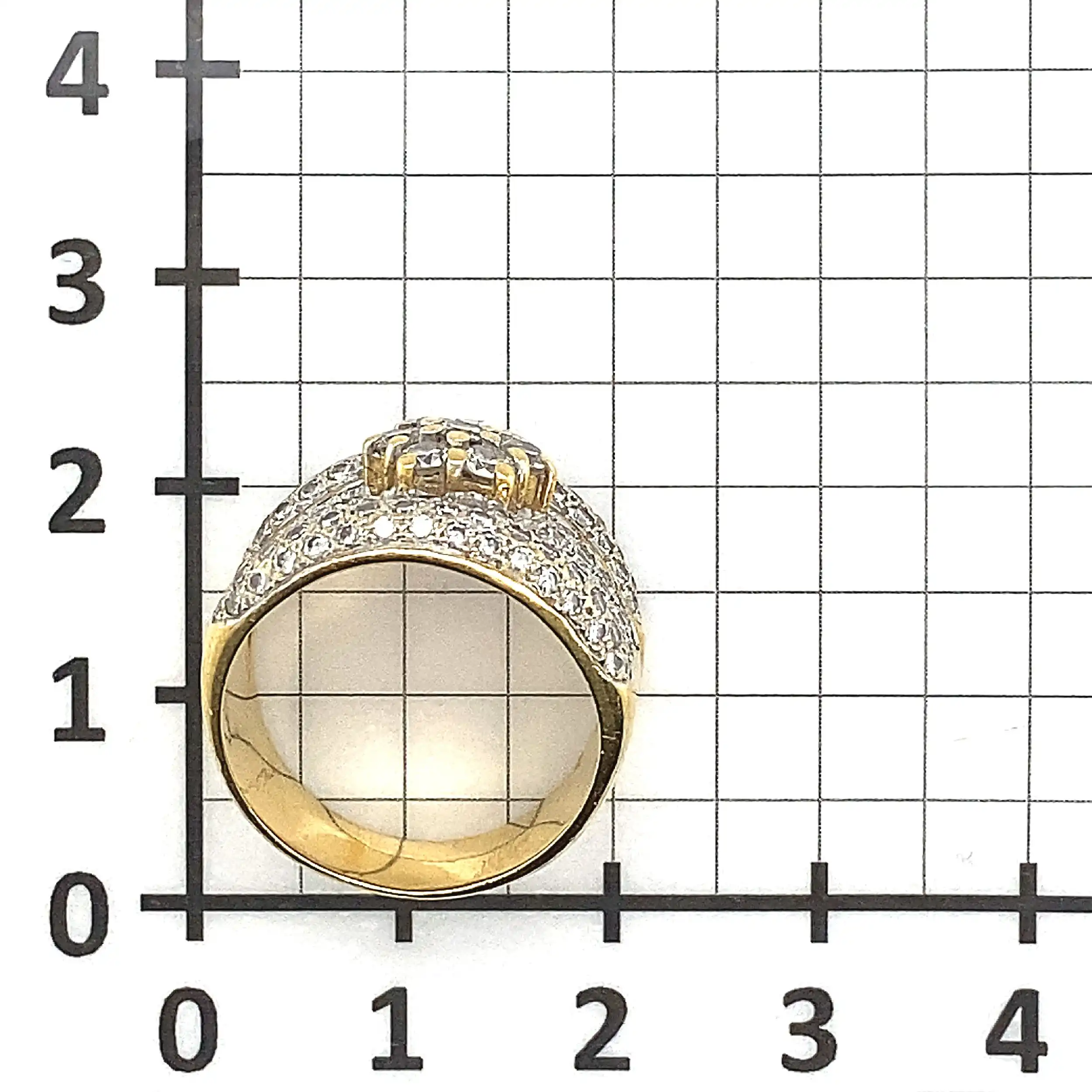 Ring Bicolor mit Brillanten in Pavéfassung Ring Bicolor mit Brillanten in Pavéfassung
