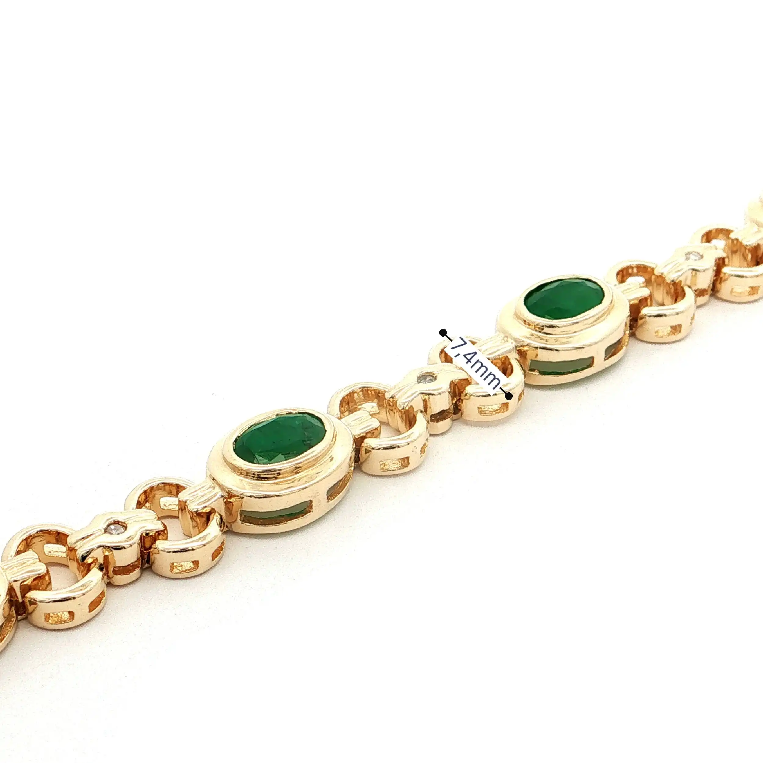 Armband Gelbgold mit Smaragden und Diamanten