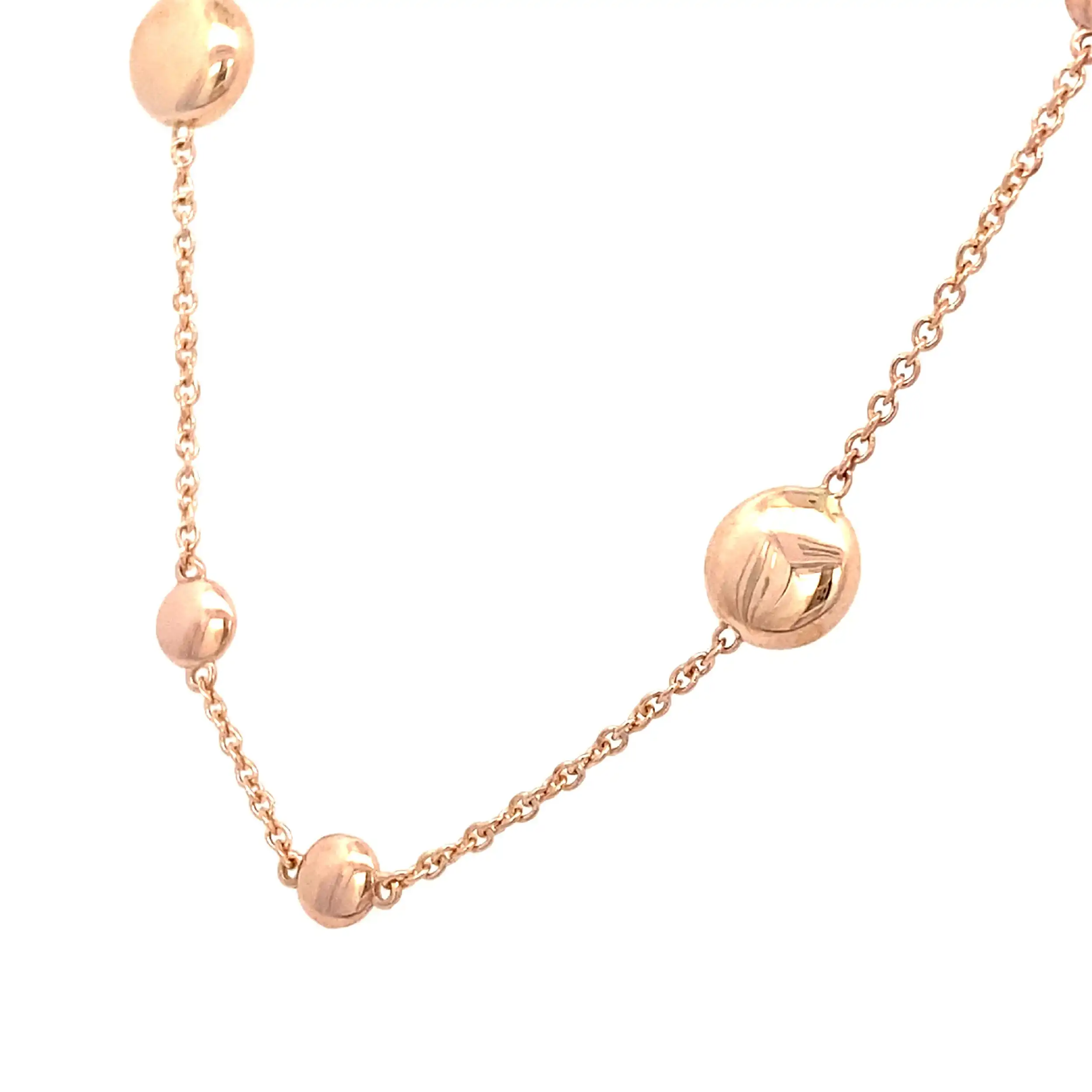 Ankerkette mit Linsen Roségold Ankerkette mit Linsen Roségold