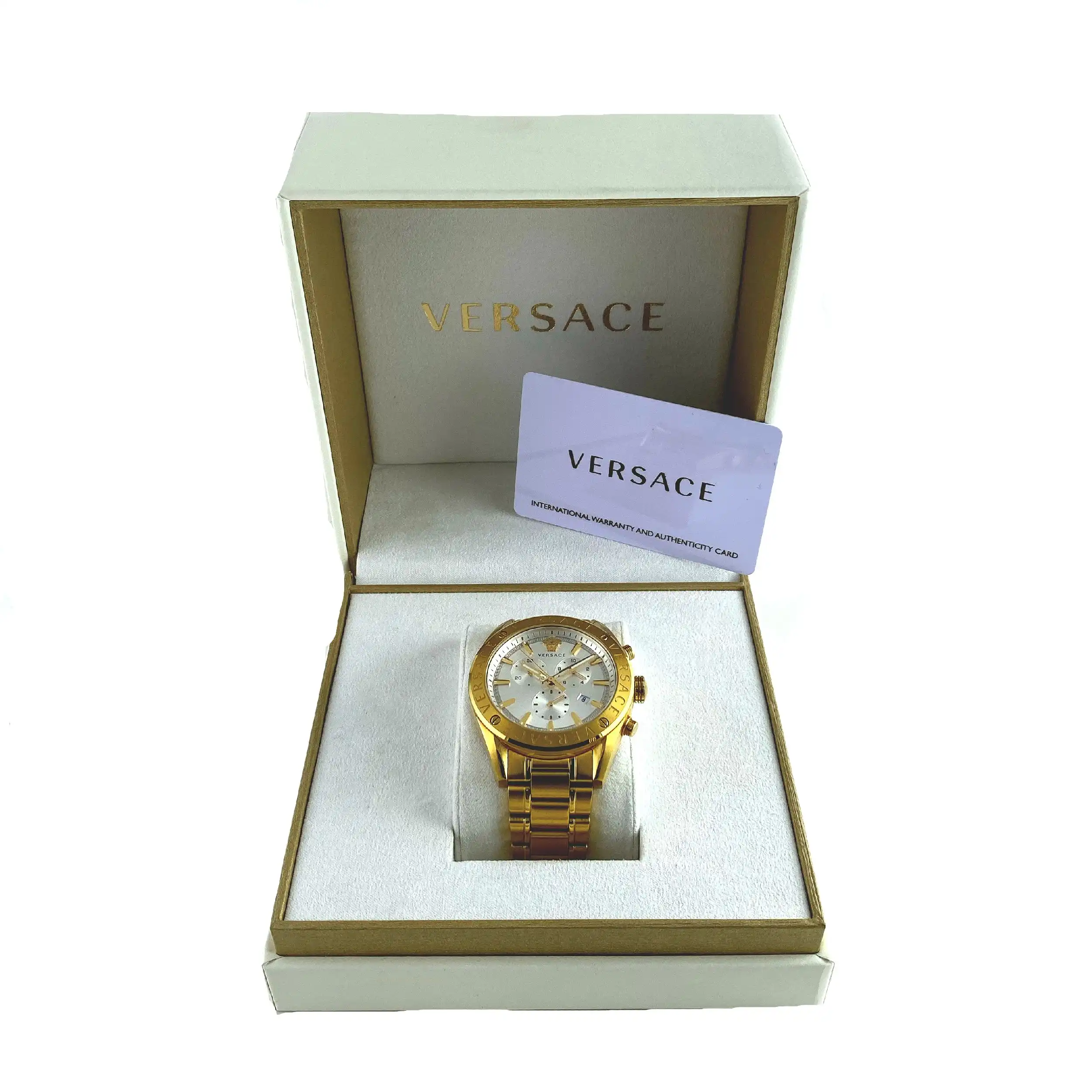 Herrenuhr Versace Chronograph Quarz vergoldet Herrenuhr Versace Chronograph Quarz vergoldet