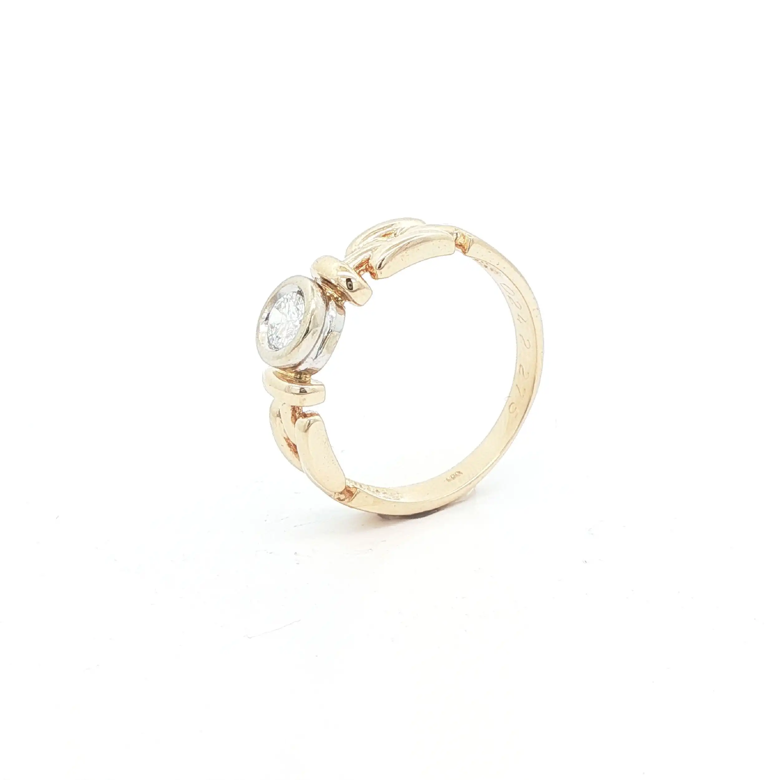 Ring Bicolor mit Brillant