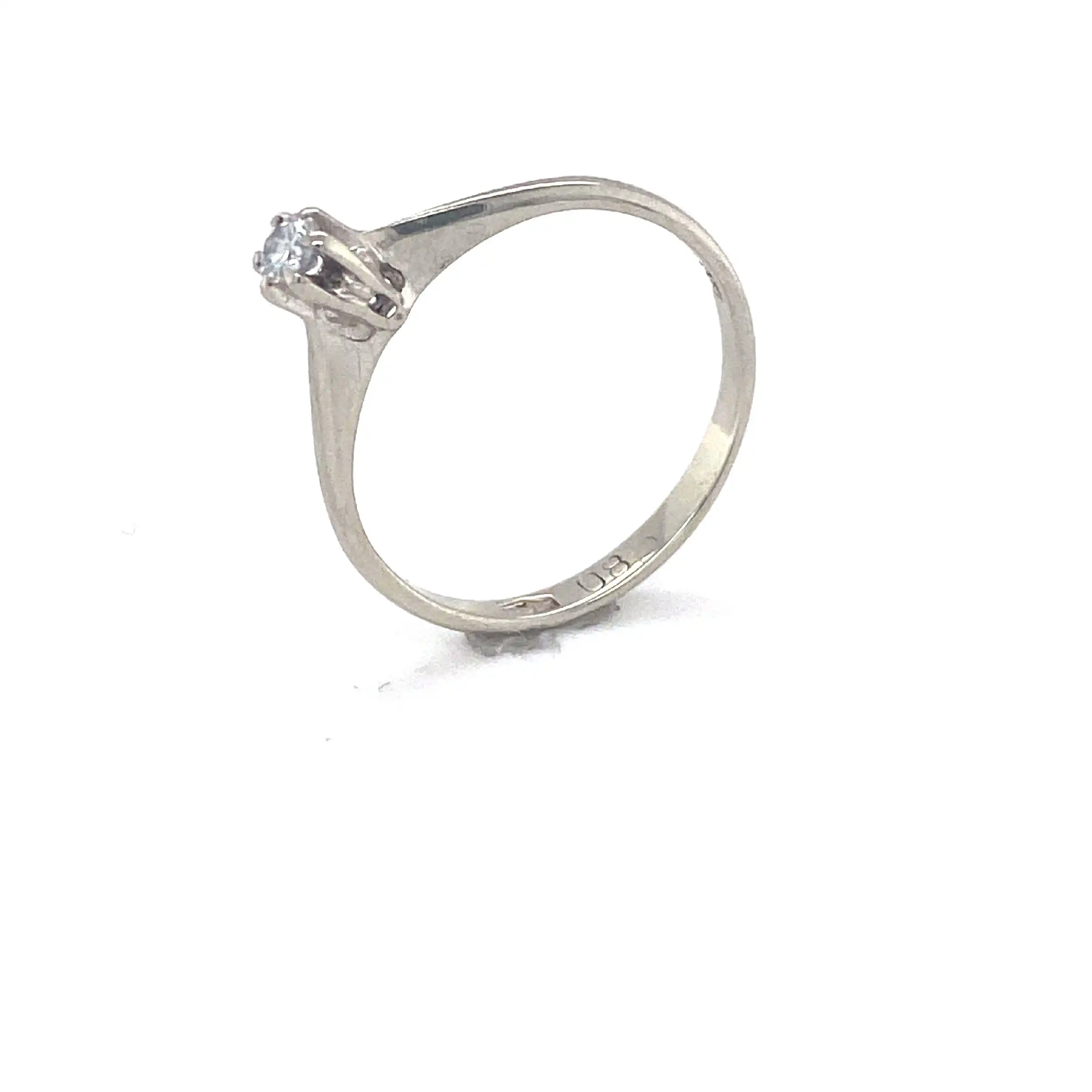 Ring Weißgold mit Brillant Ring Weißgold mit Brillant