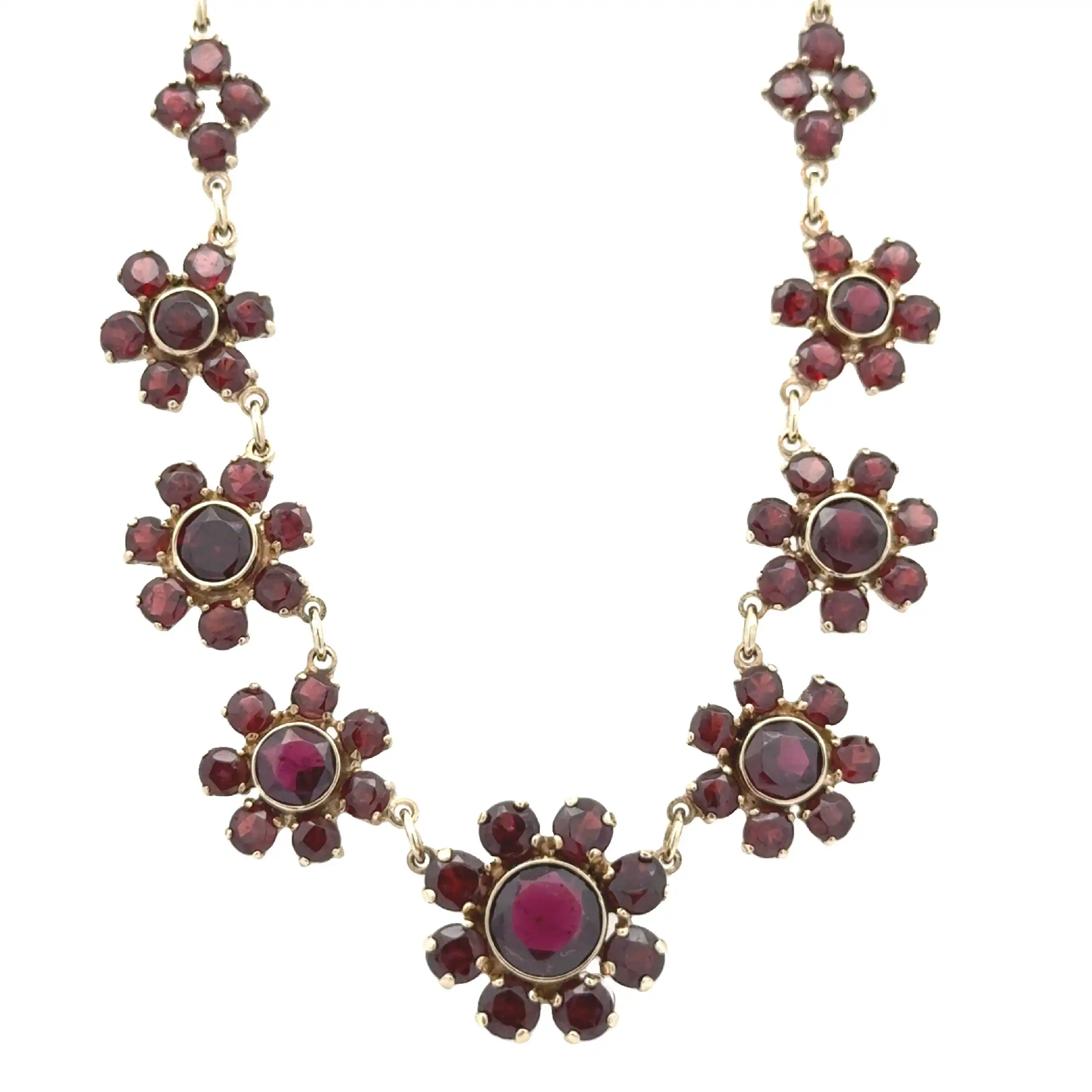 Collier Gelbgold mit Granat Collier Gelbgold mit Granat
