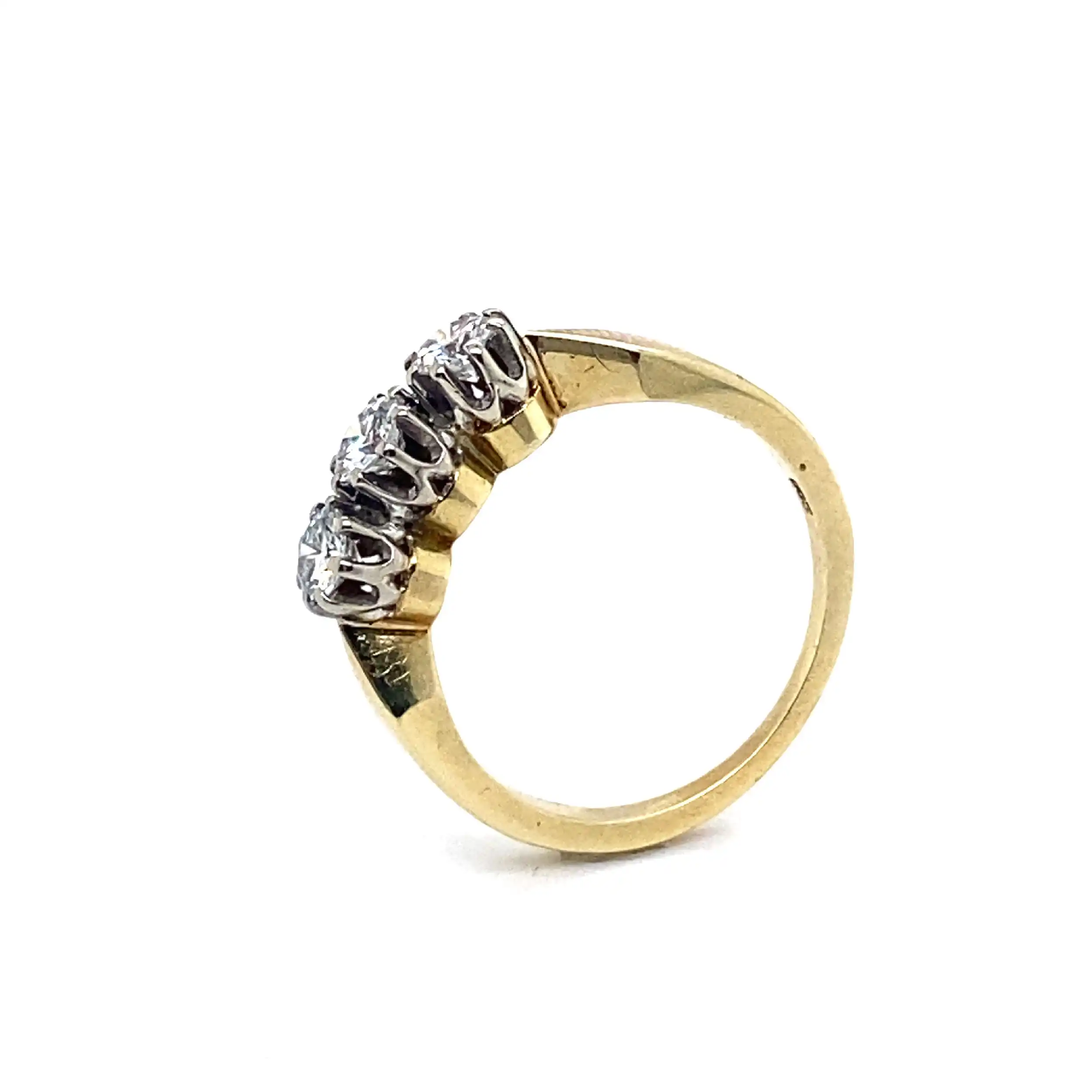 Ring bicolor mit 3 Brillanten Ring bicolor mit 3 Brillanten