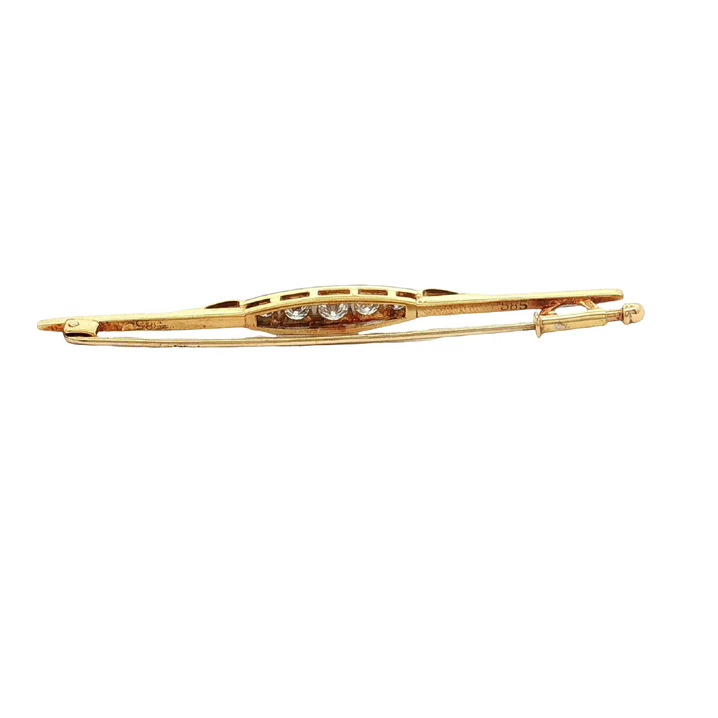 Nadel Bicolor mit Brillanten Nadel Bicolor mit Brillanten
