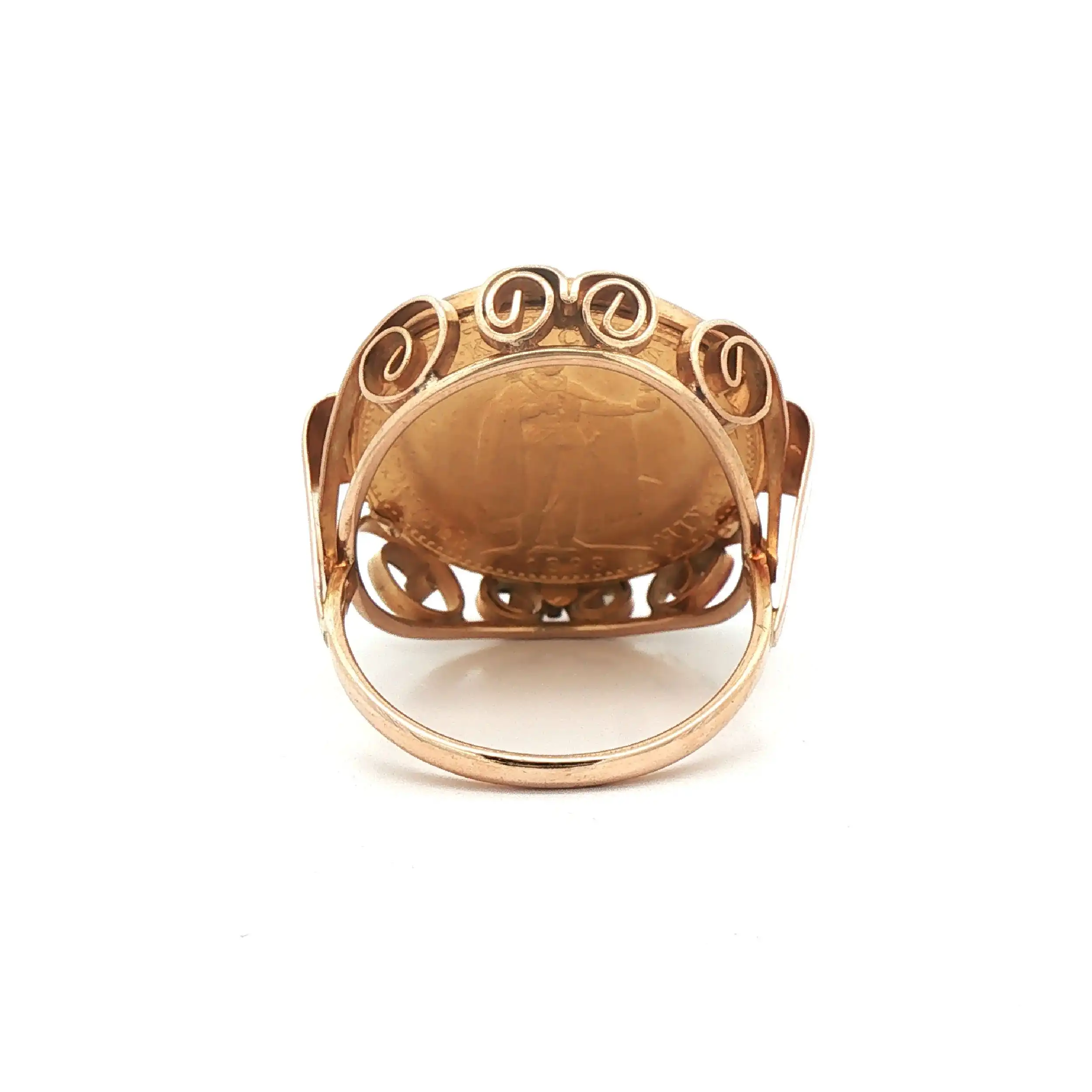 Ring Gelbgold mit 20 kronen Münze