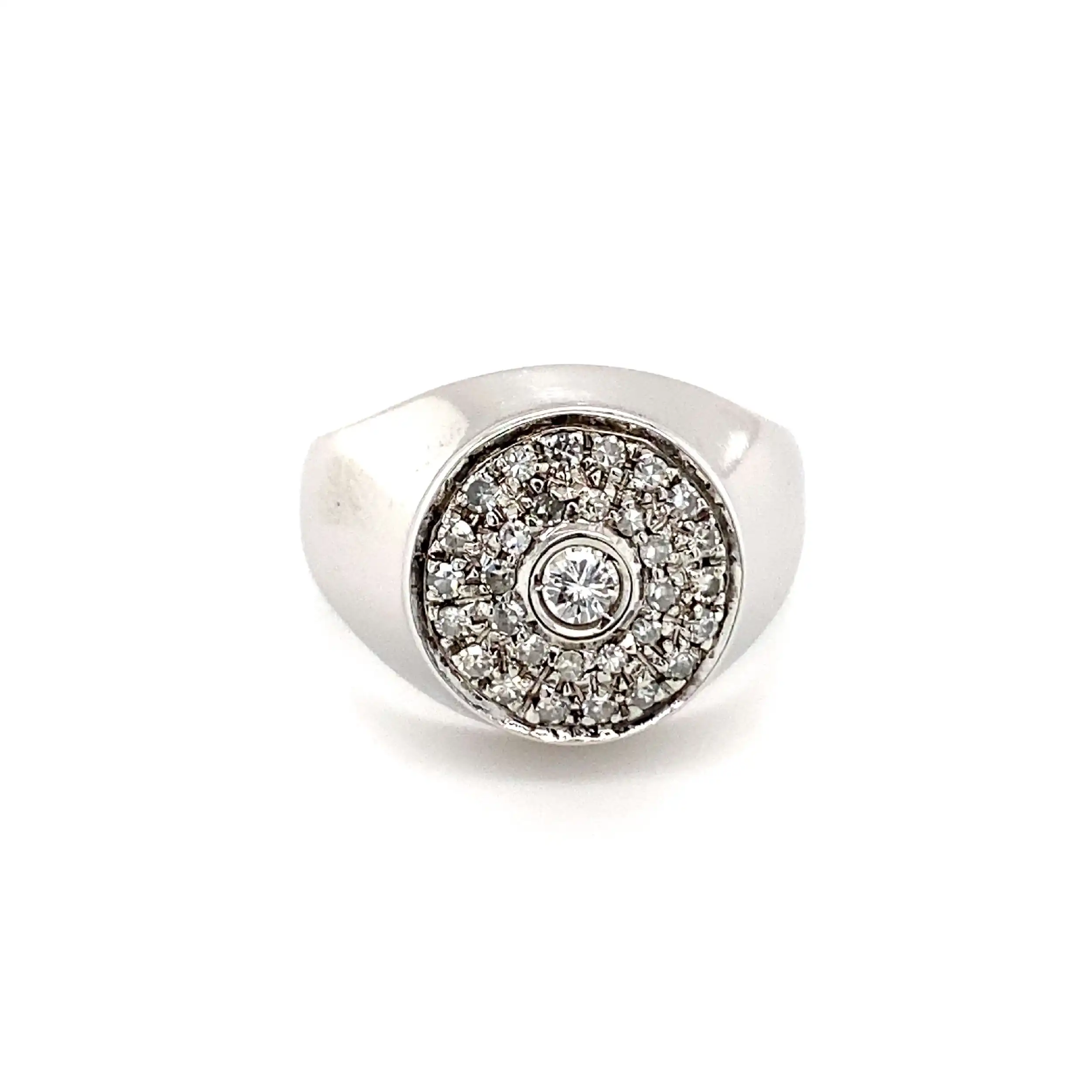 Ring Weißgold mit Brillant & Diamanten Ring Weißgold mit Brillant & Diamanten