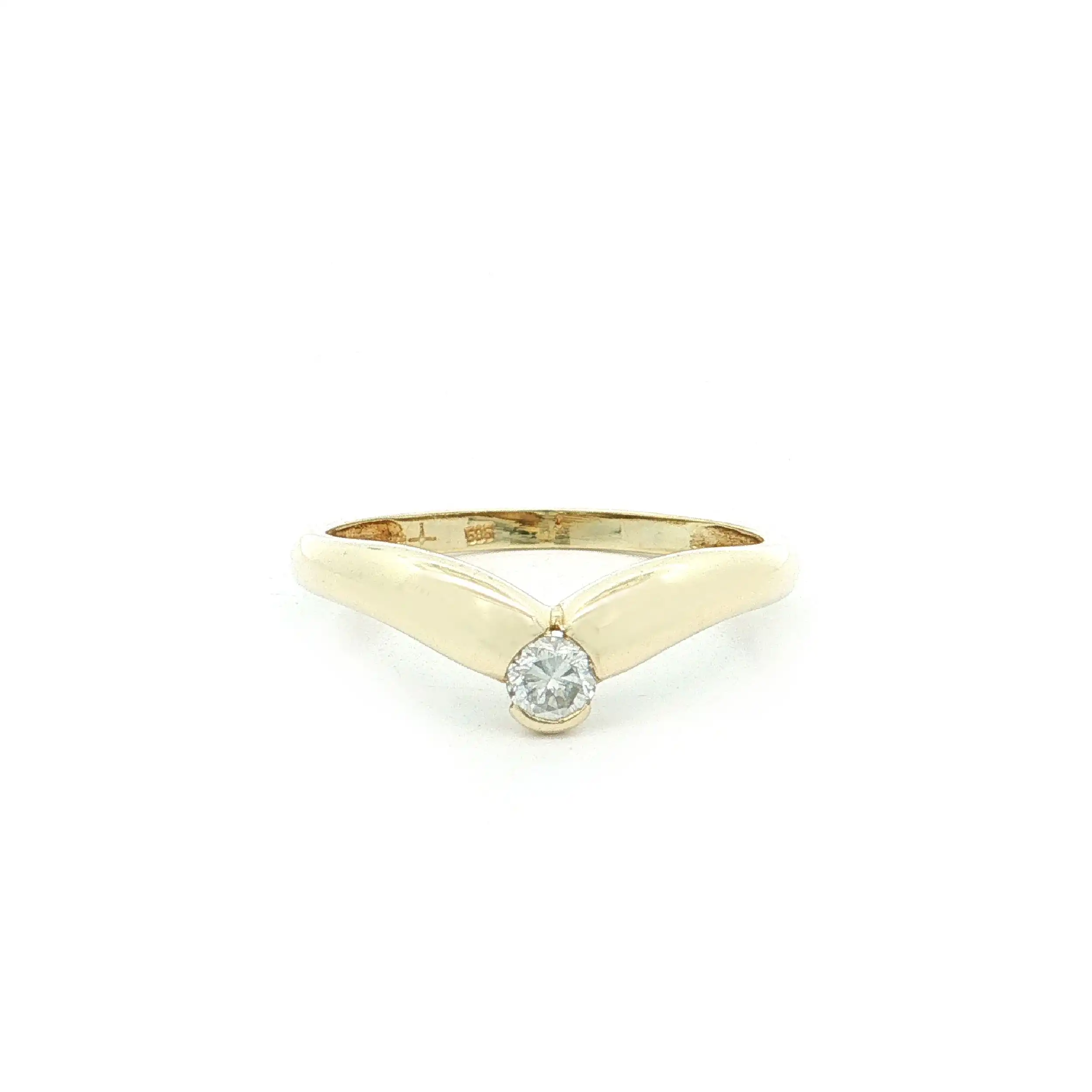 Solitärring Gelbgold mit Brillant