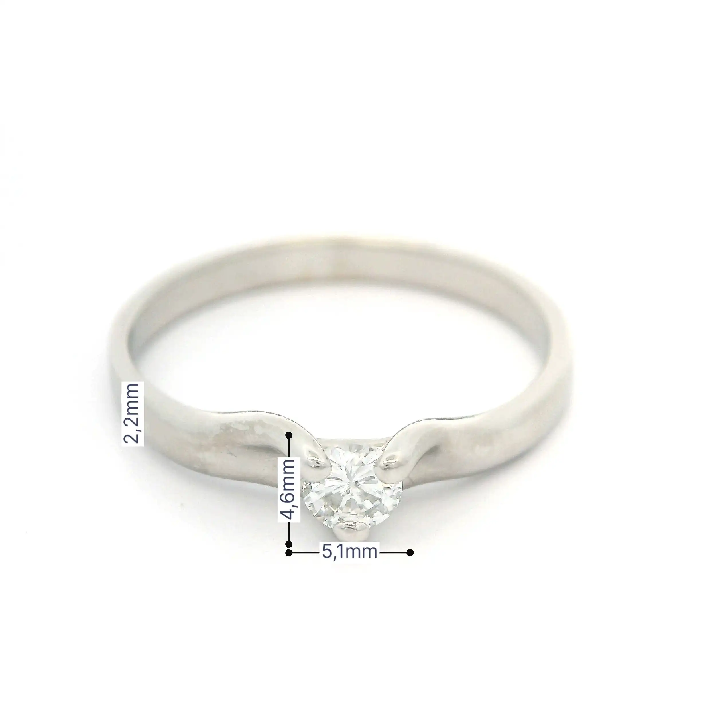 Ring Weißgold mit Brillant Ring Weißgold mit Brillant